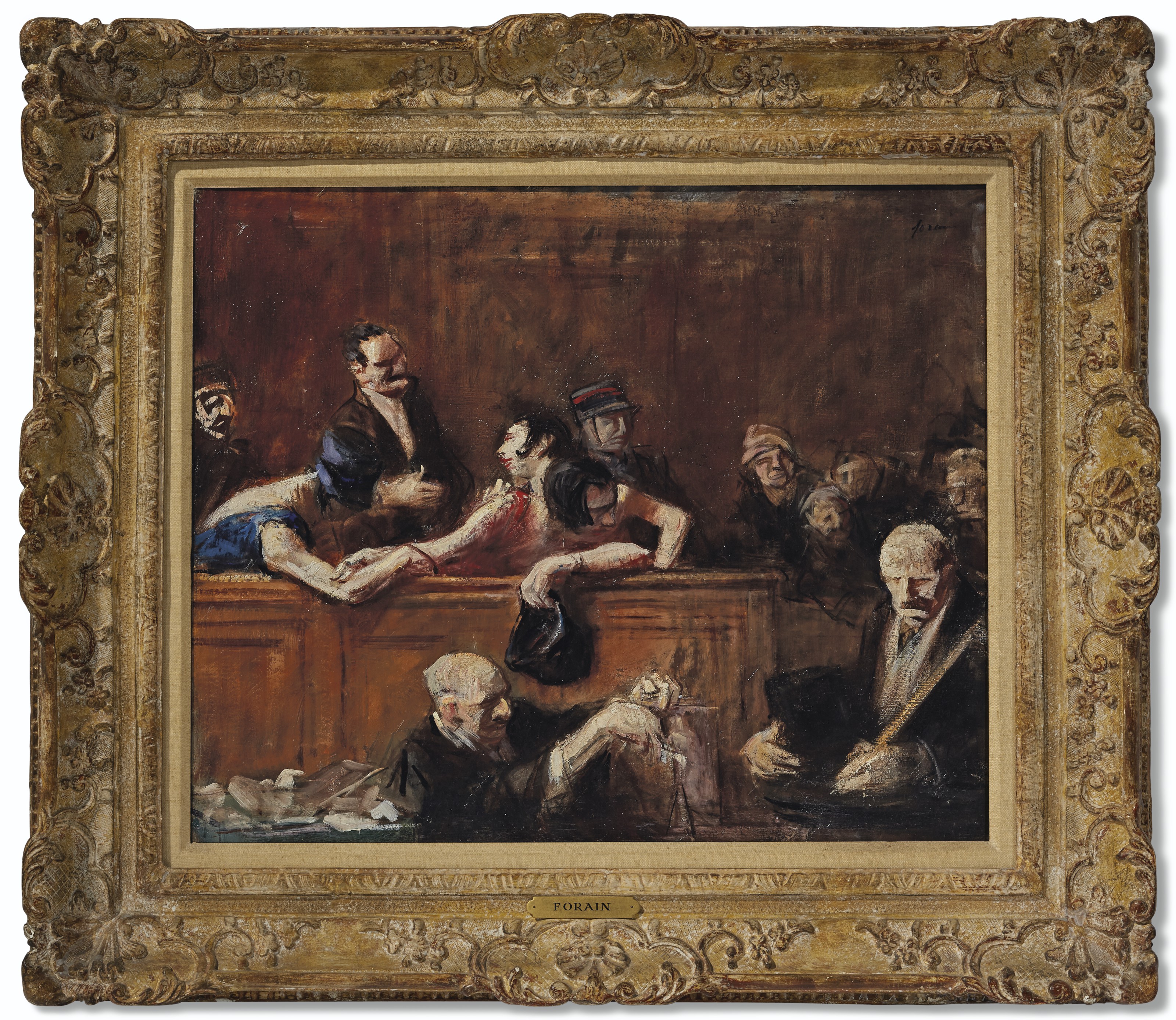 Jean-Louis Forain — Сцена судебного разбирательства