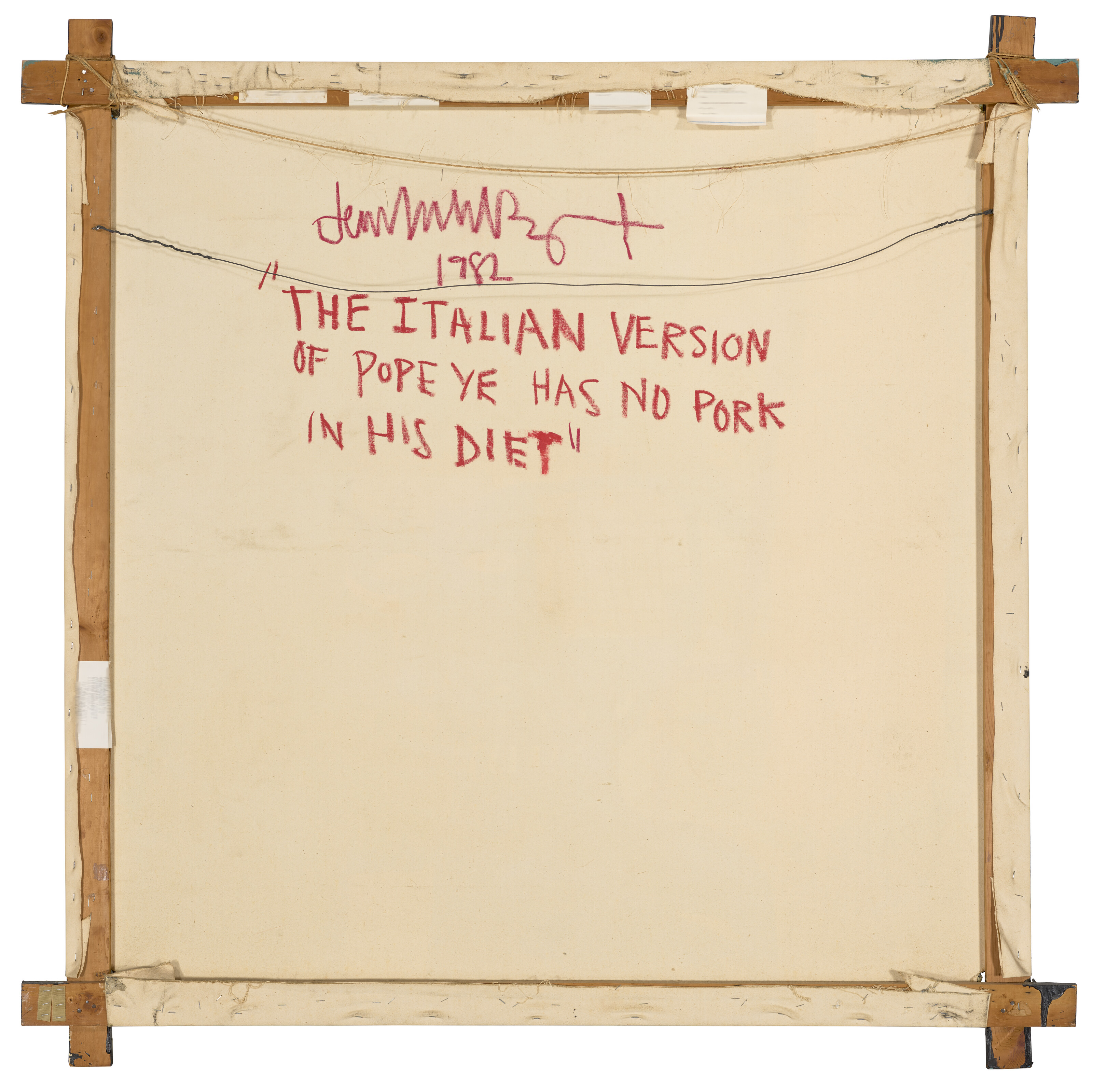 Jean-Michel Basquiat — В итальянском варианте Папая в его рационе нет свинины, изображение 4