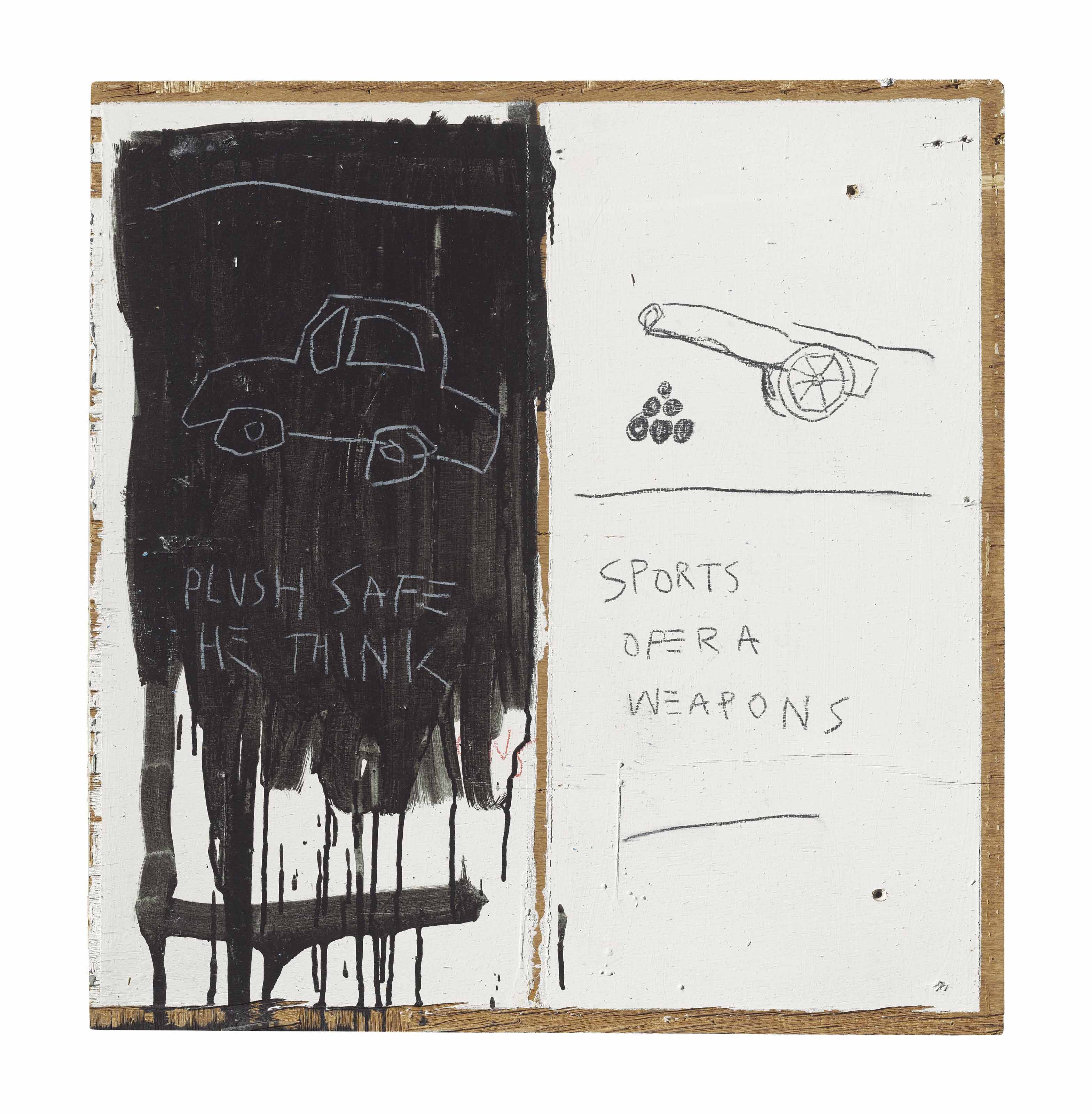 Jean-Michel Basquiat — Без названия (Он думает, что это плюшевый сейф)