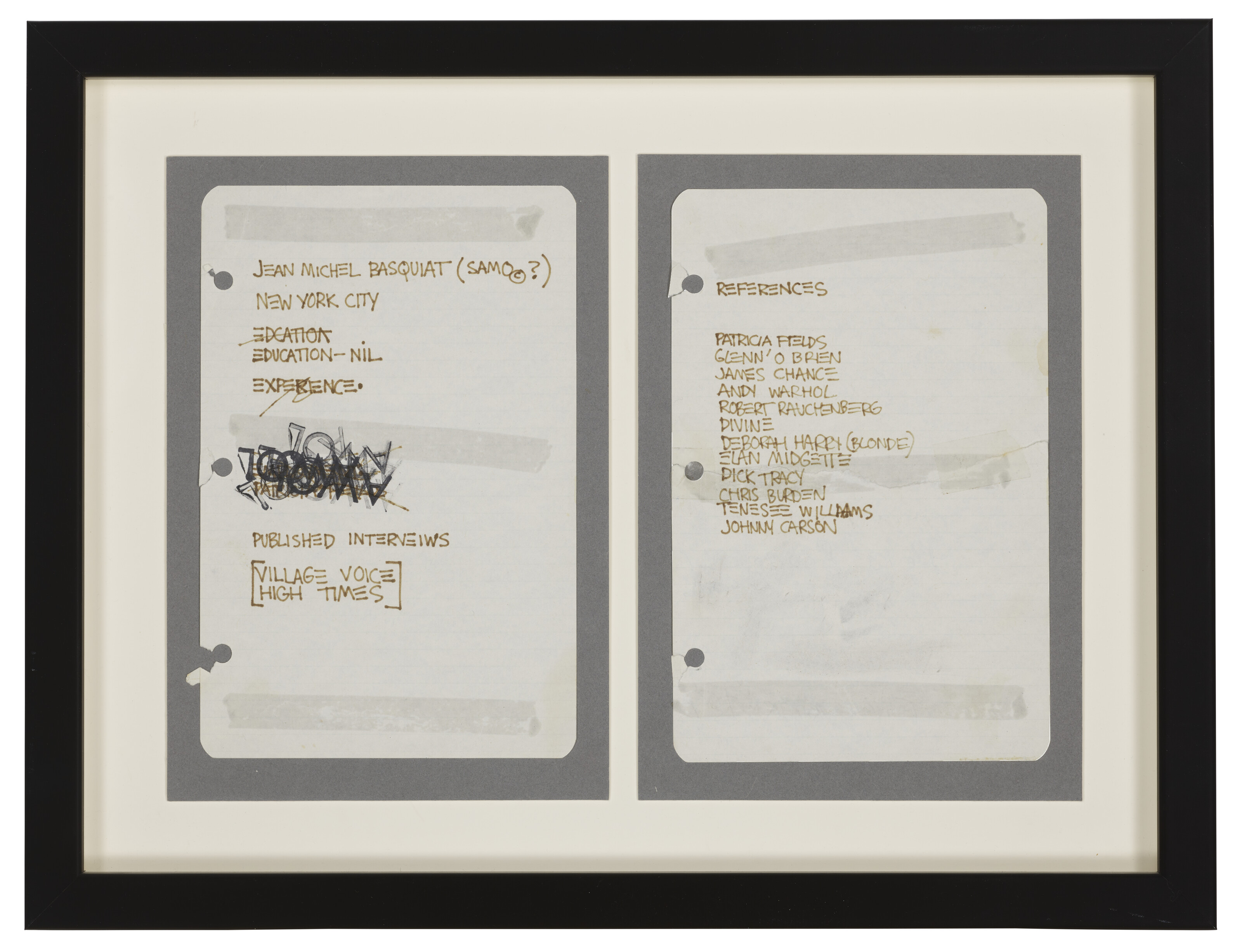 Jean-Michel Basquiat — Без названия (Резюме I) ; Без названия (Ссылки на резюме II) [Две работы], изображение 2