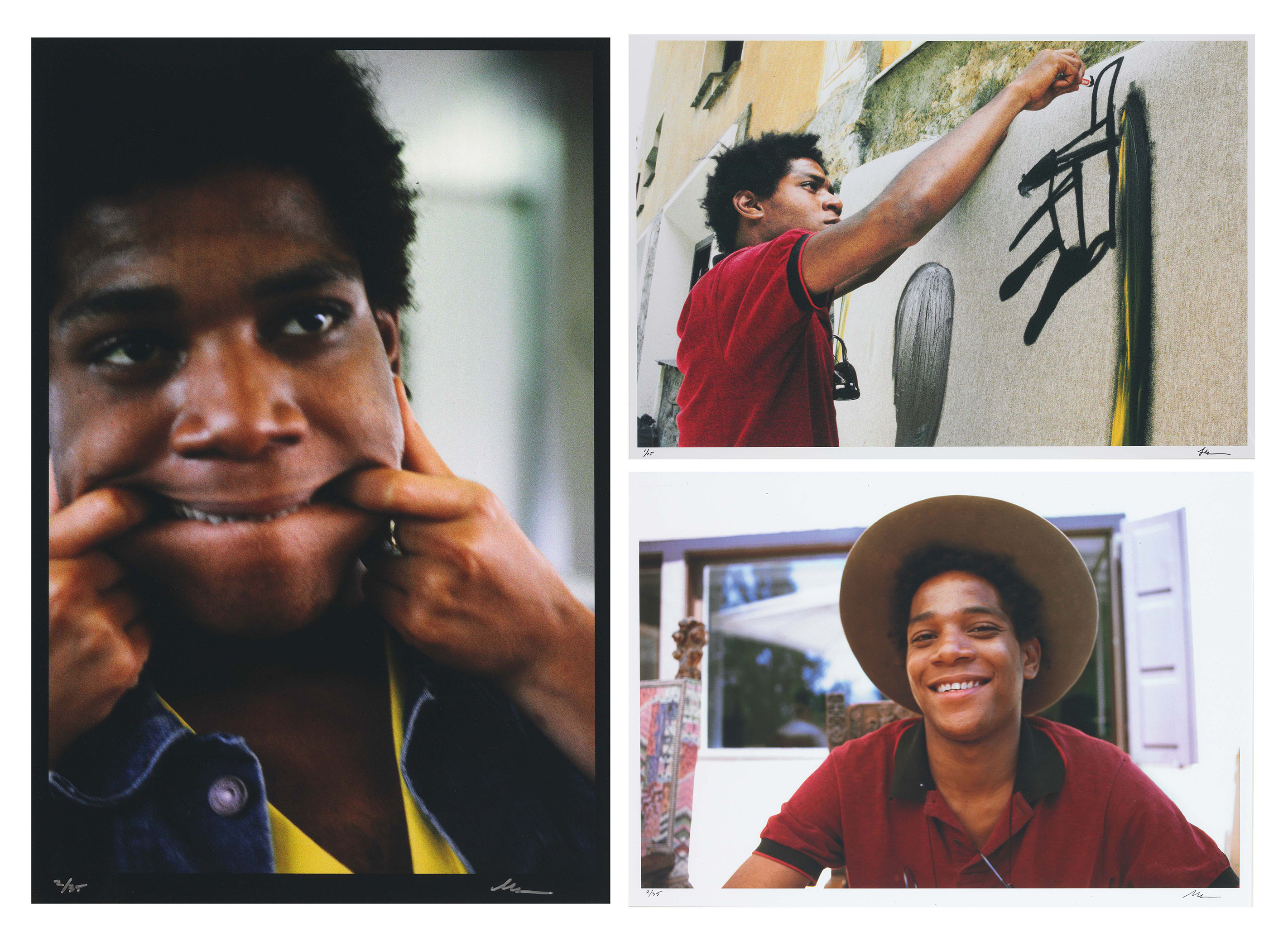 Jean-Michel Basquiat — Без названия (Жан-Мишель Баския, "Сверхскоростной поезд 3"); Без названия (Жан-Мишель Сент-Мориц); и без названия (Жан-Мишель Баския, "Работа 1")