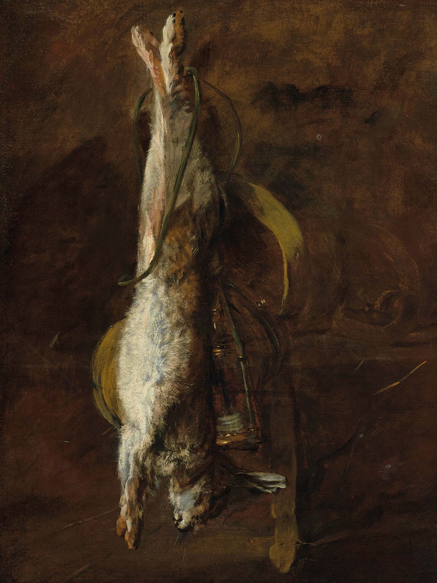Jean-Siméon Chardin — Мертвый кролик и сумка