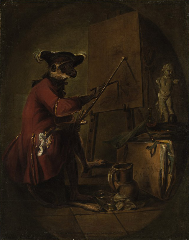 Jean-Siméon Chardin — Le singe peintre ("Художник-обезьяна")