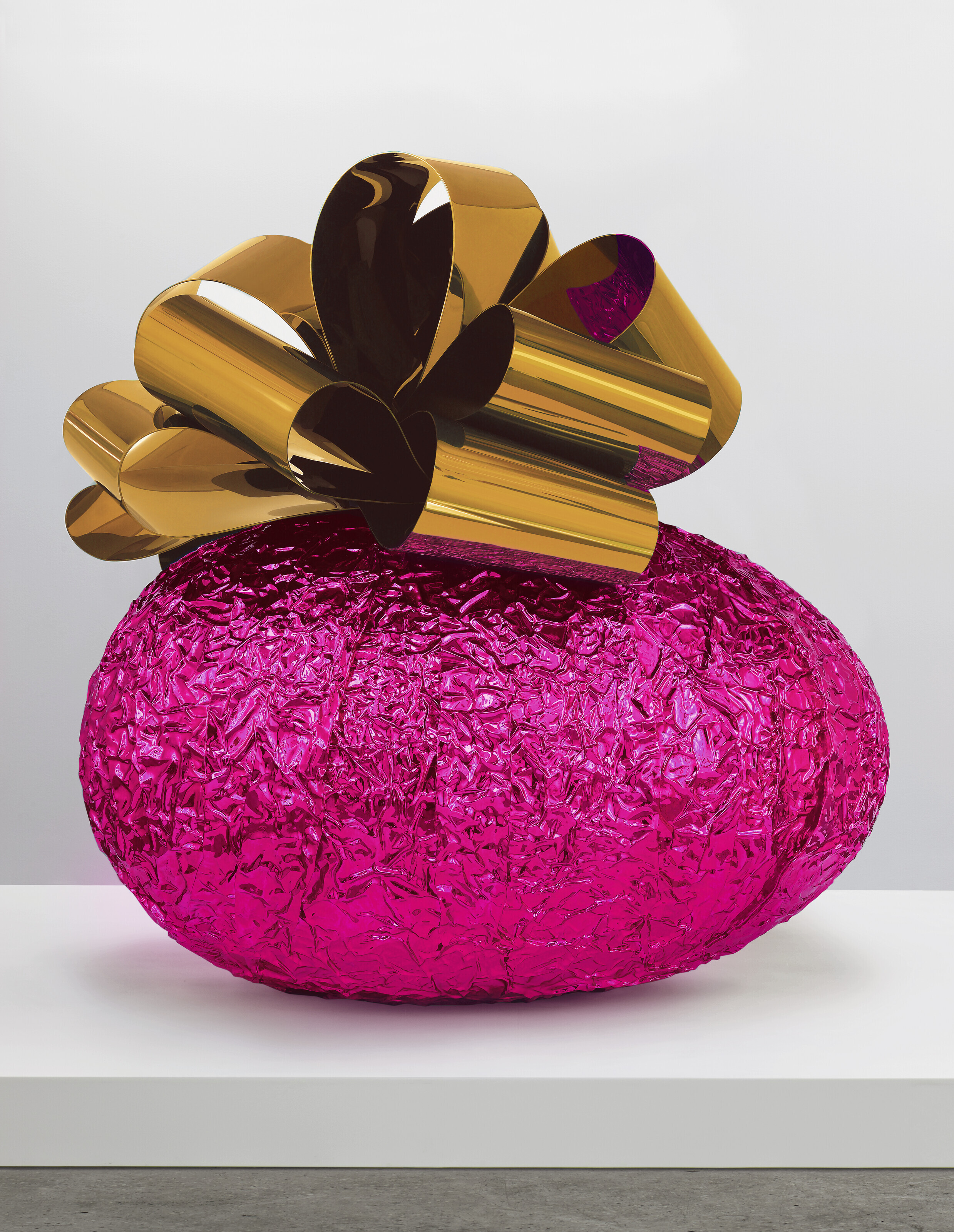 Jeff Koons — Яйцо в стиле барокко с бантом (розовое/золотое), изображение 2