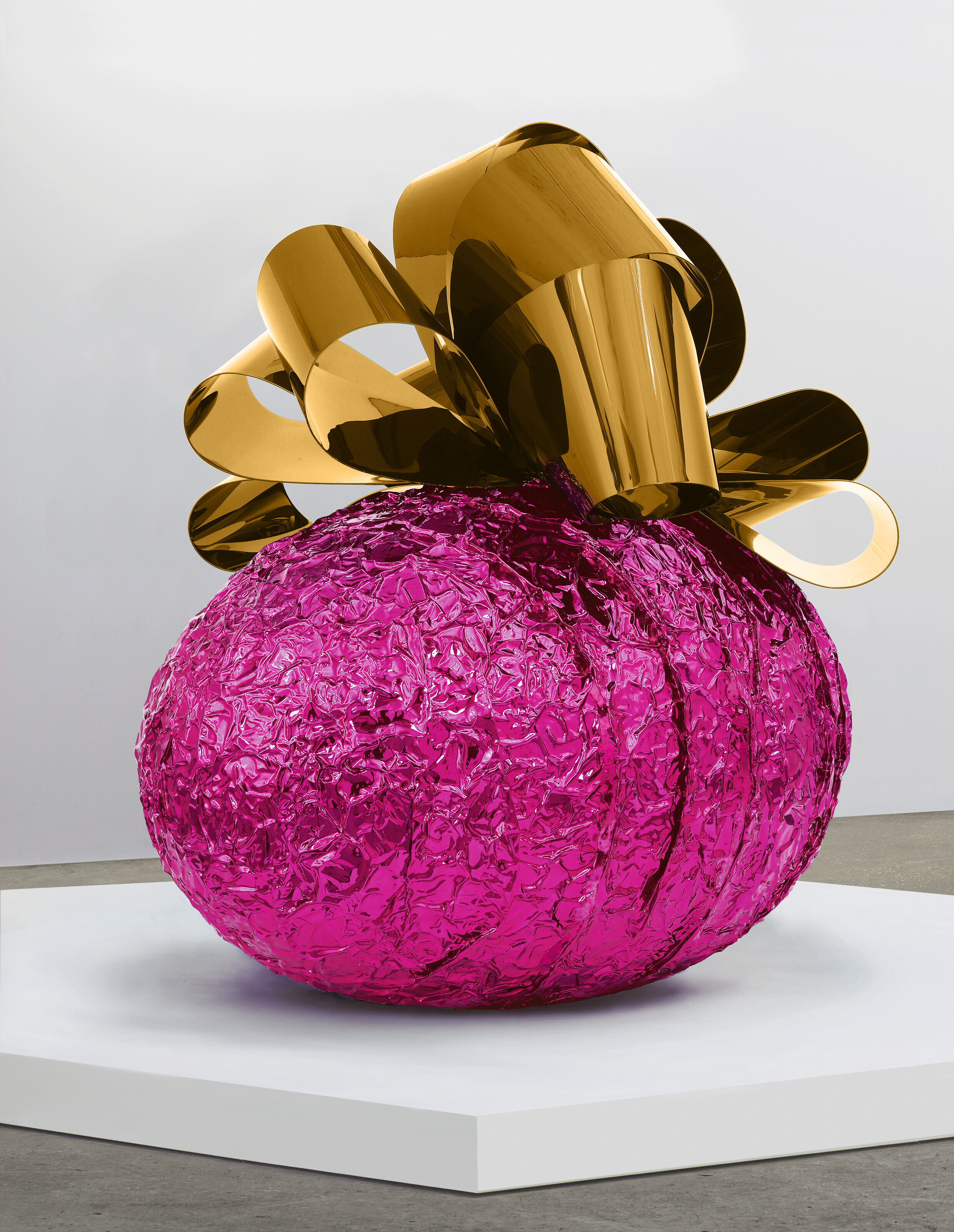 Jeff Koons — Яйцо в стиле барокко с бантом (розовое/золотое), изображение 3