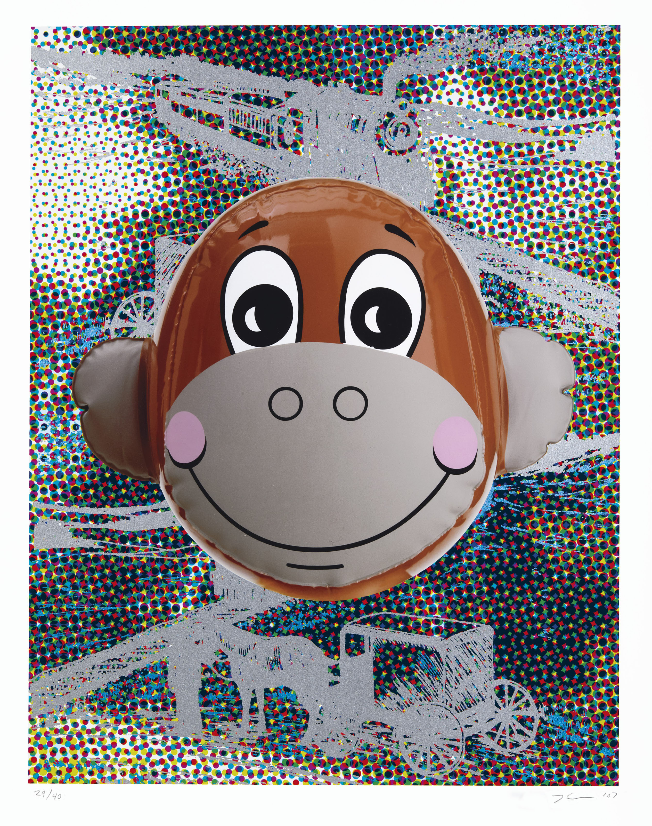 Jeff Koons — Поезд обезьян (точки)