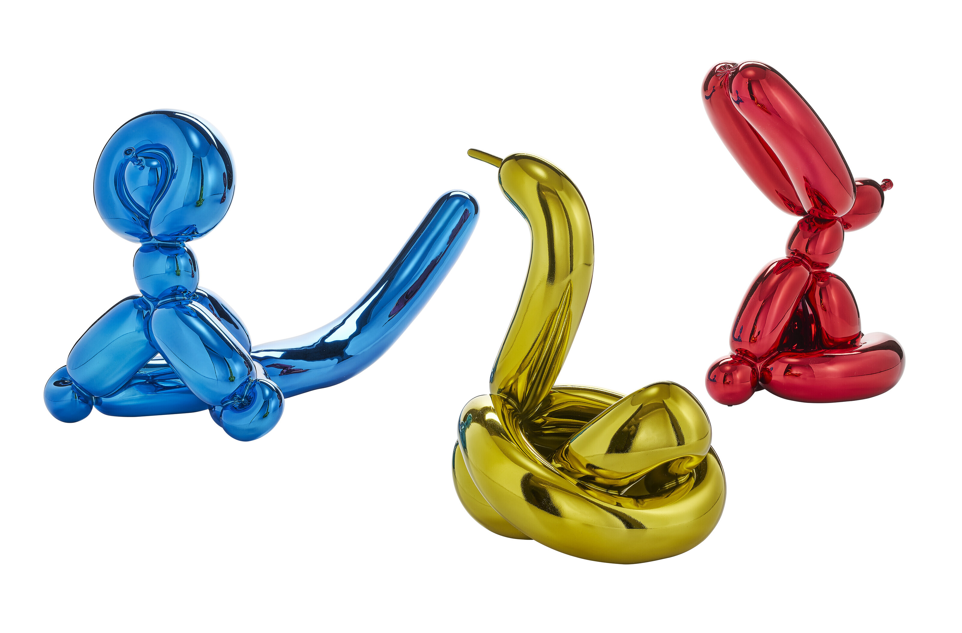 Jeff Koons — Животные на воздушном шаре I (Желтый лебедь, Синяя обезьяна, Красный Кролик), изображение 2