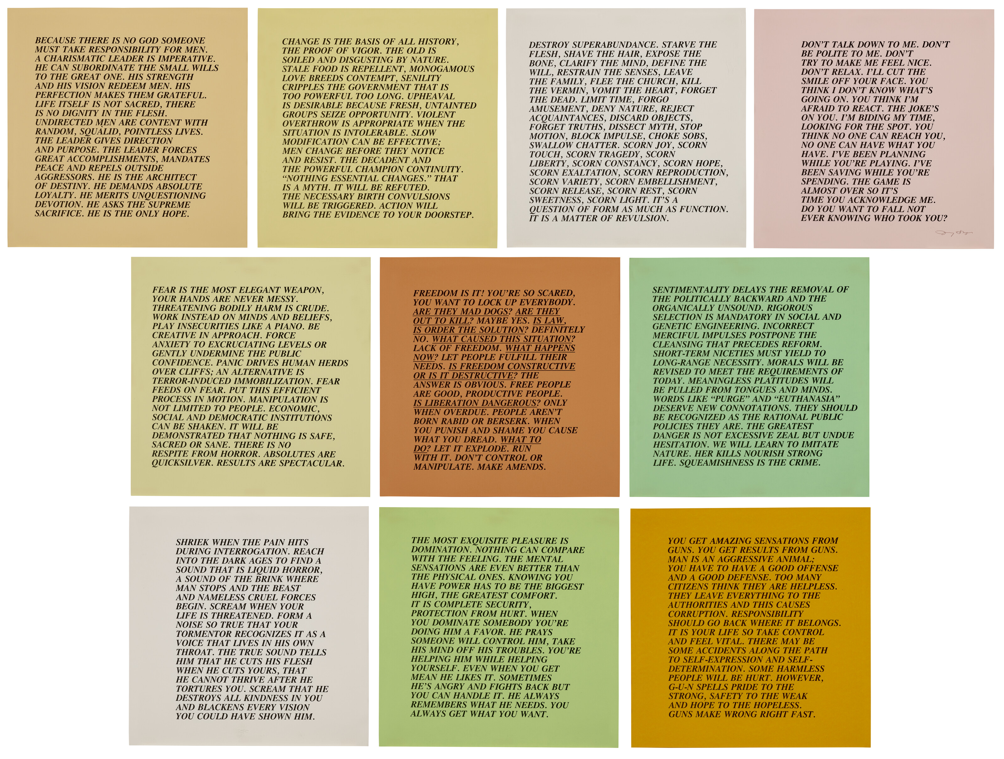 Jenny Holzer — Провокационные эссе
