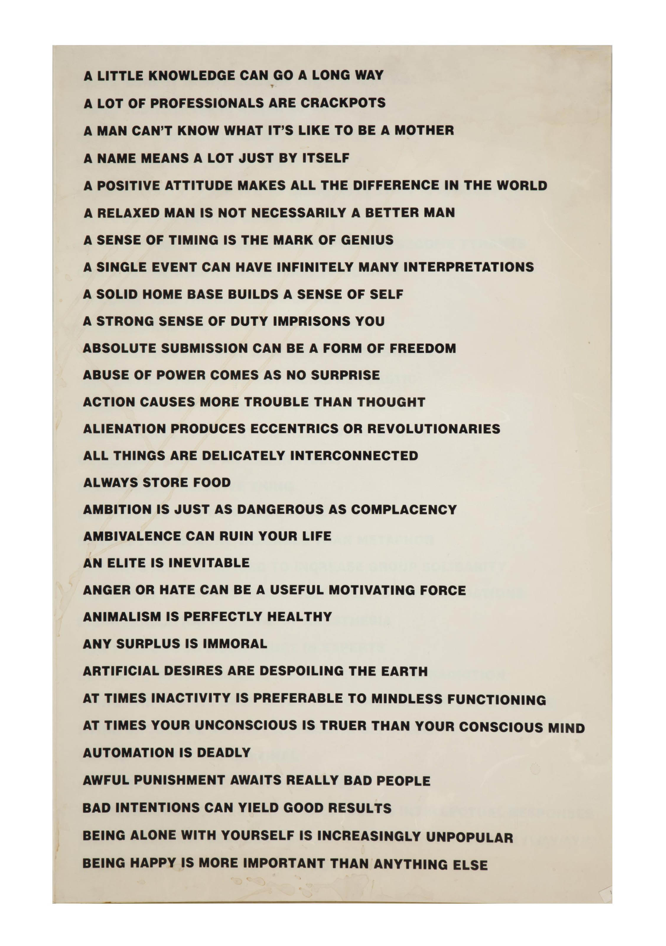 Jenny Holzer — Прописные истины