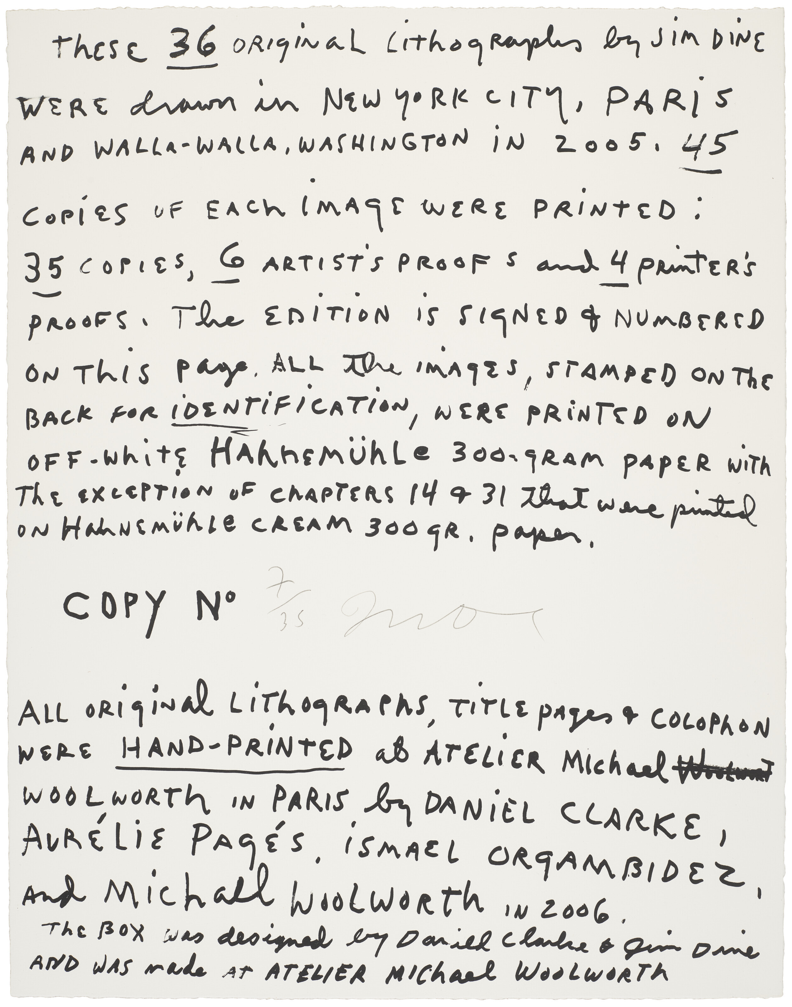 Jim Dine — Пиноккио, изображение 13