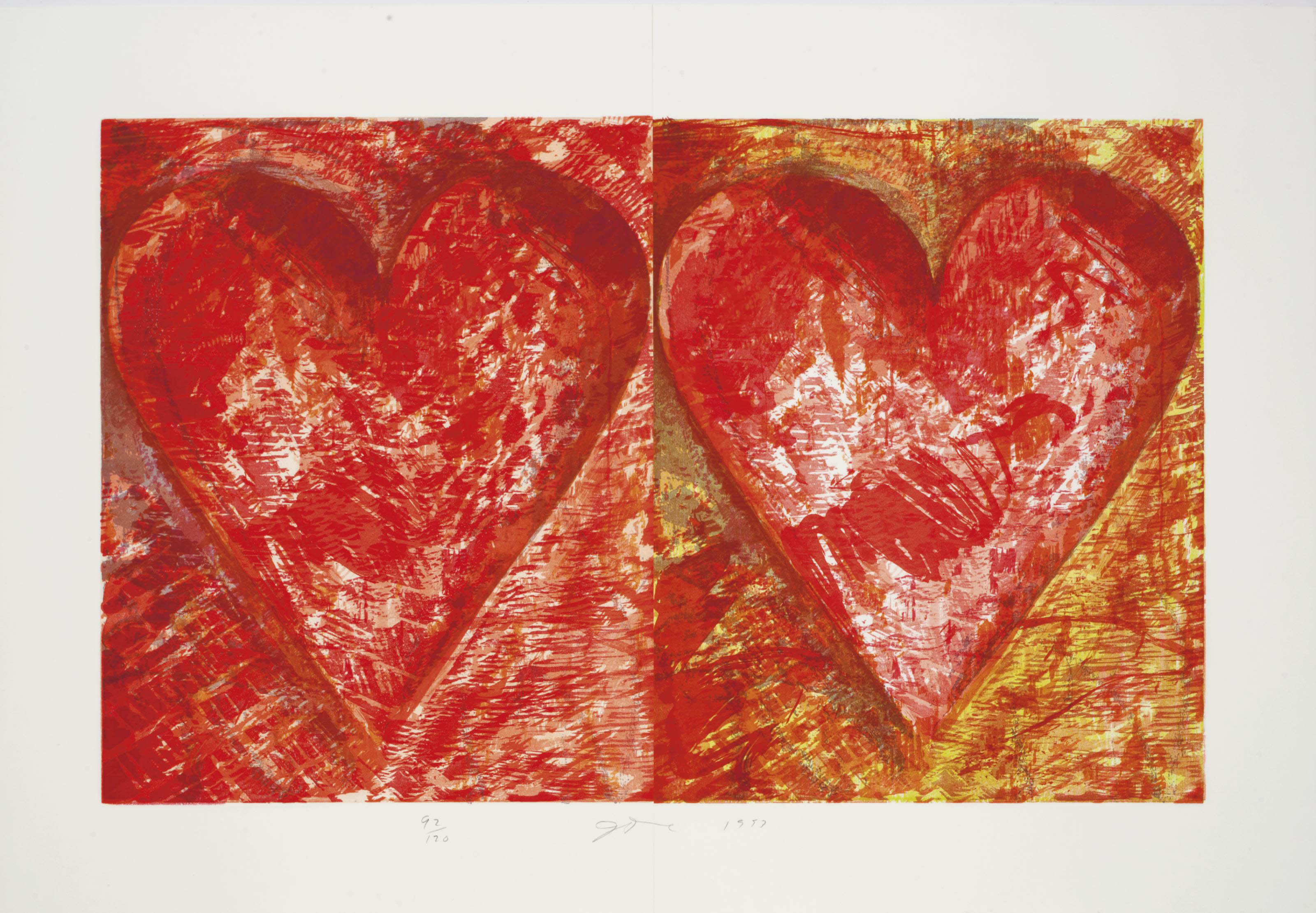 Jim Dine — Два красных сердца (Карпентер, 59)
