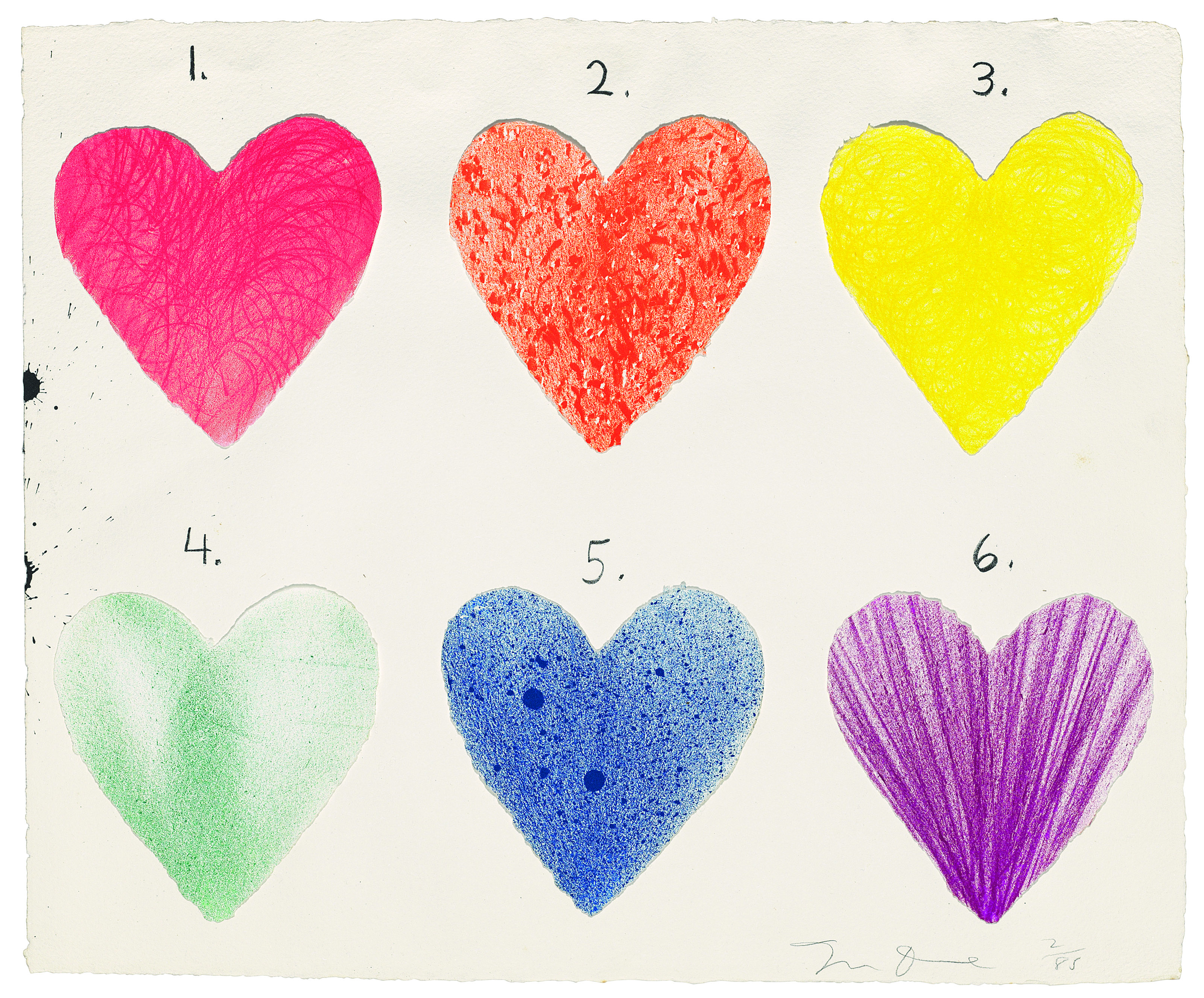 Jim Dine — Пять тарелок от: Dutch Hearts, изображение 3
