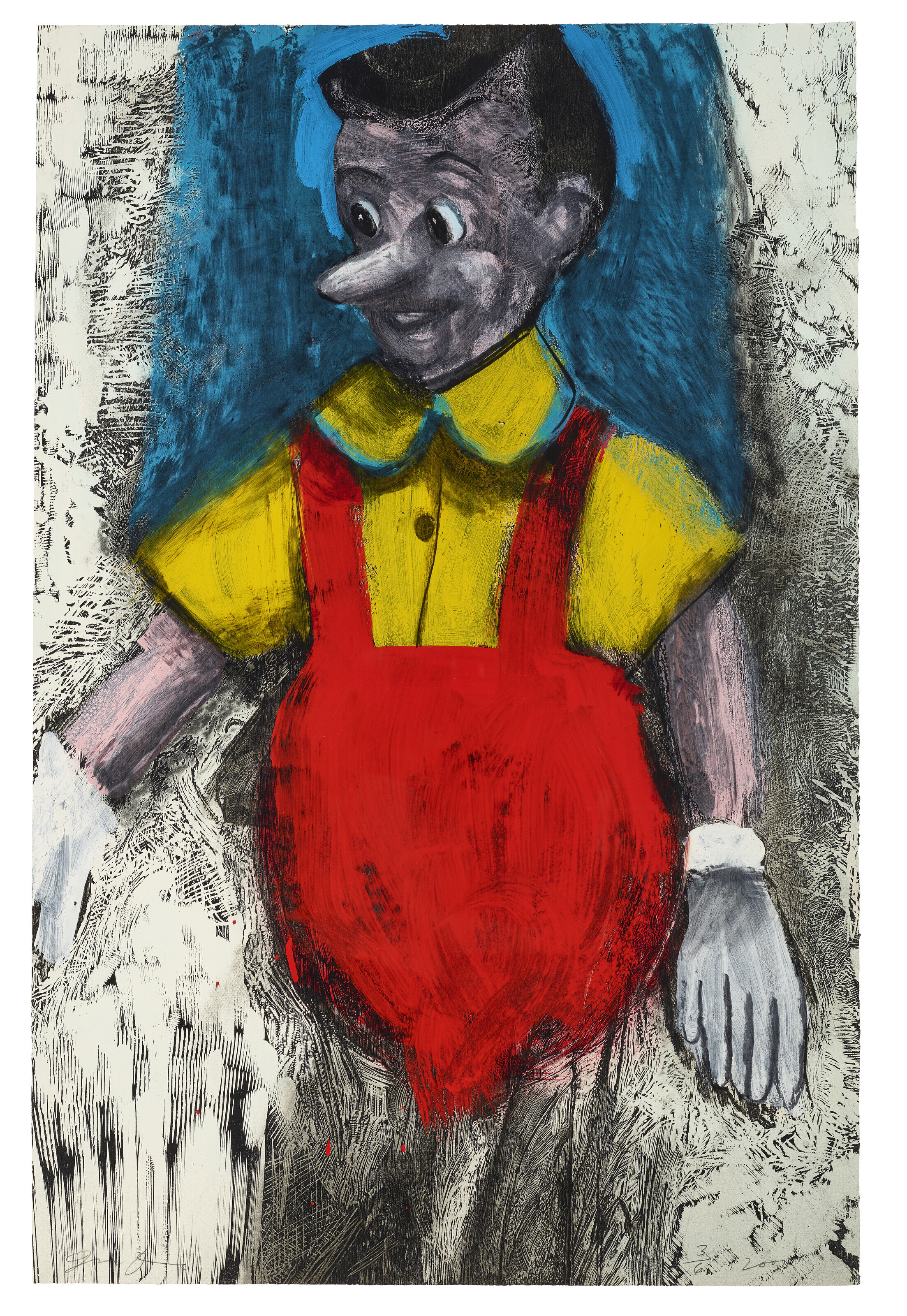 Jim Dine — Красные эмалевые брюки, изображение 1