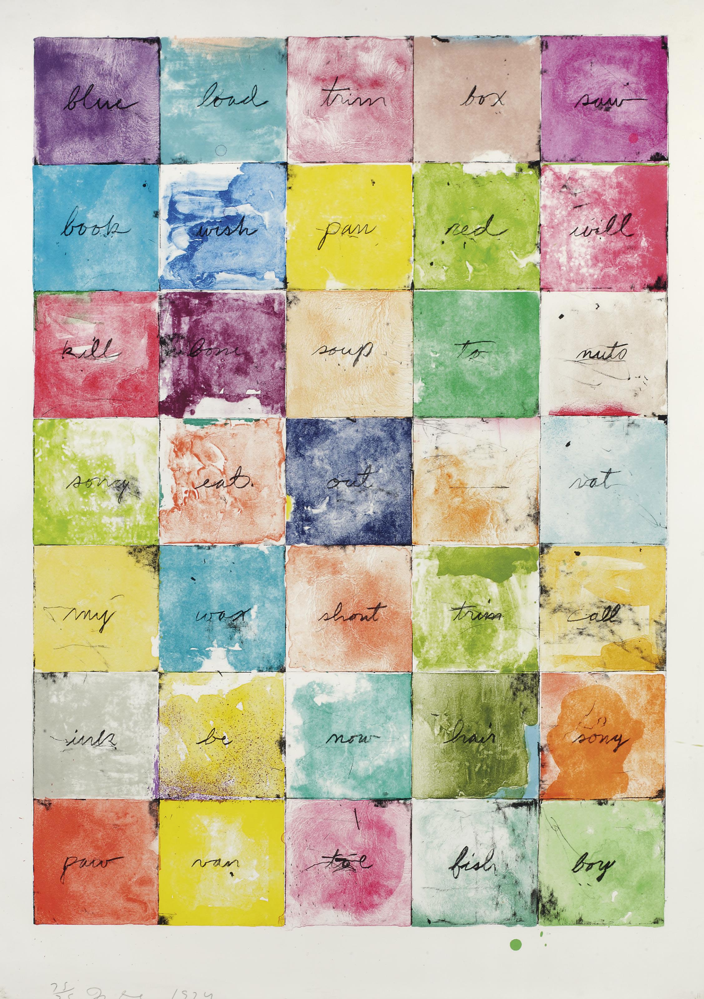 Jim Dine — Настенная диаграмма I (W.C. 166)