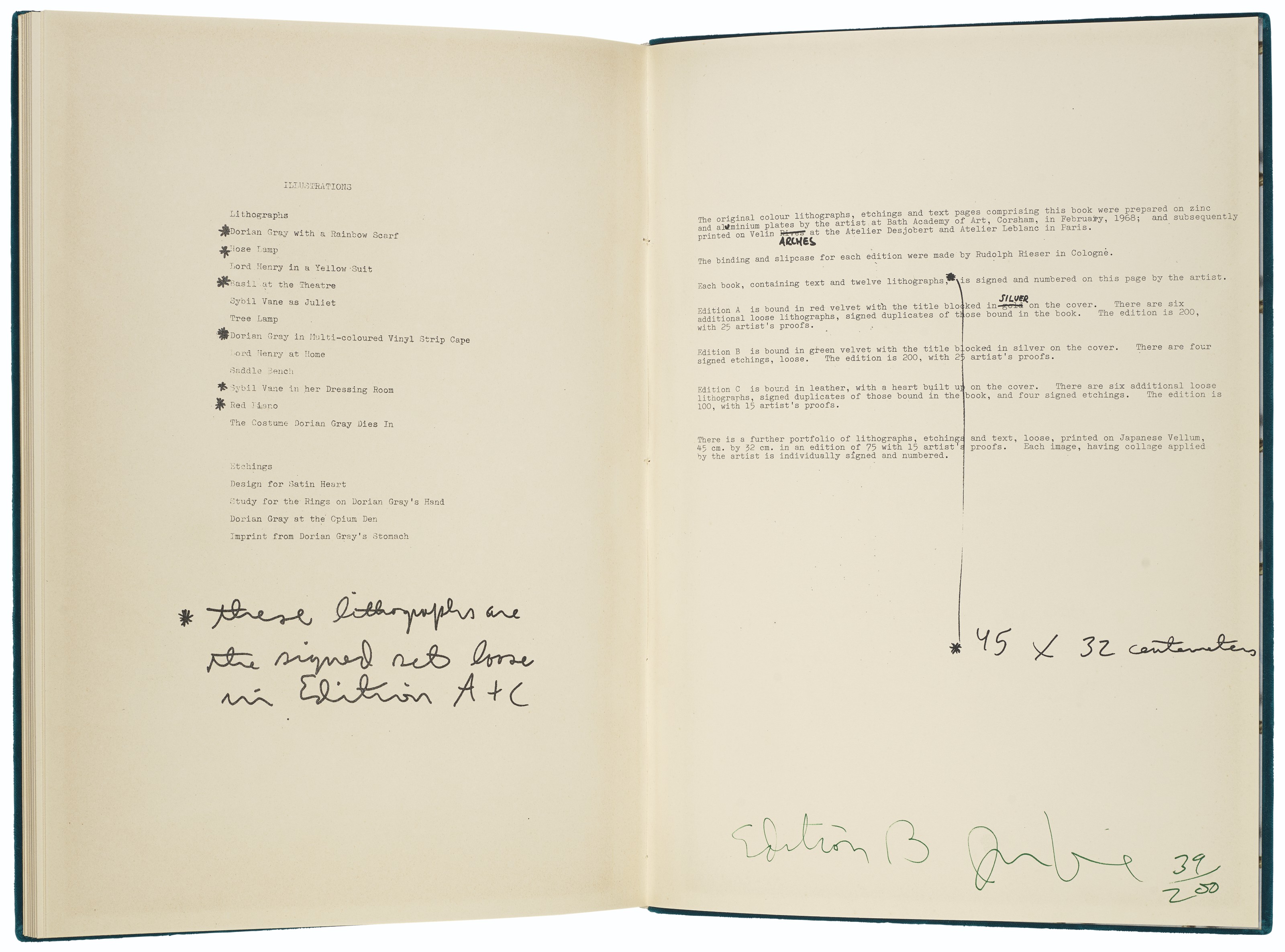 Jim Dine — Оскар Уайльд, "Портрет Дориана Грея", Petersburg Press, Ltd., Лондон, 1968, изображение 4