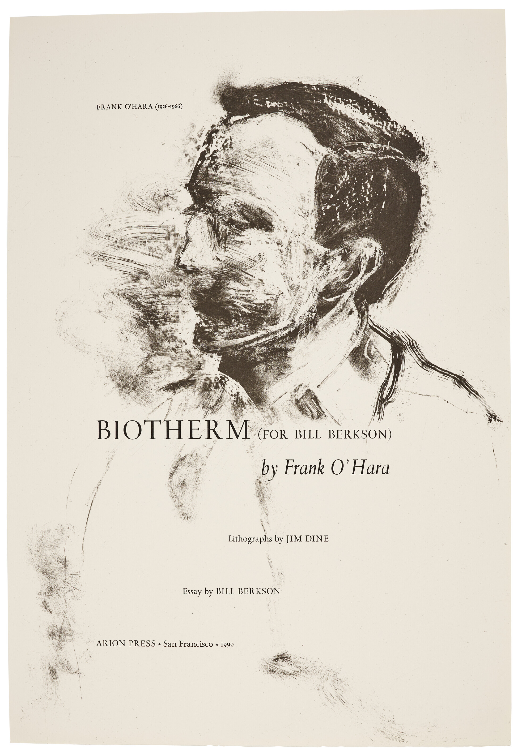 Jim Dine — Фрэнк О'Хара, Biotherm (для Билла Берксона), изображение 2