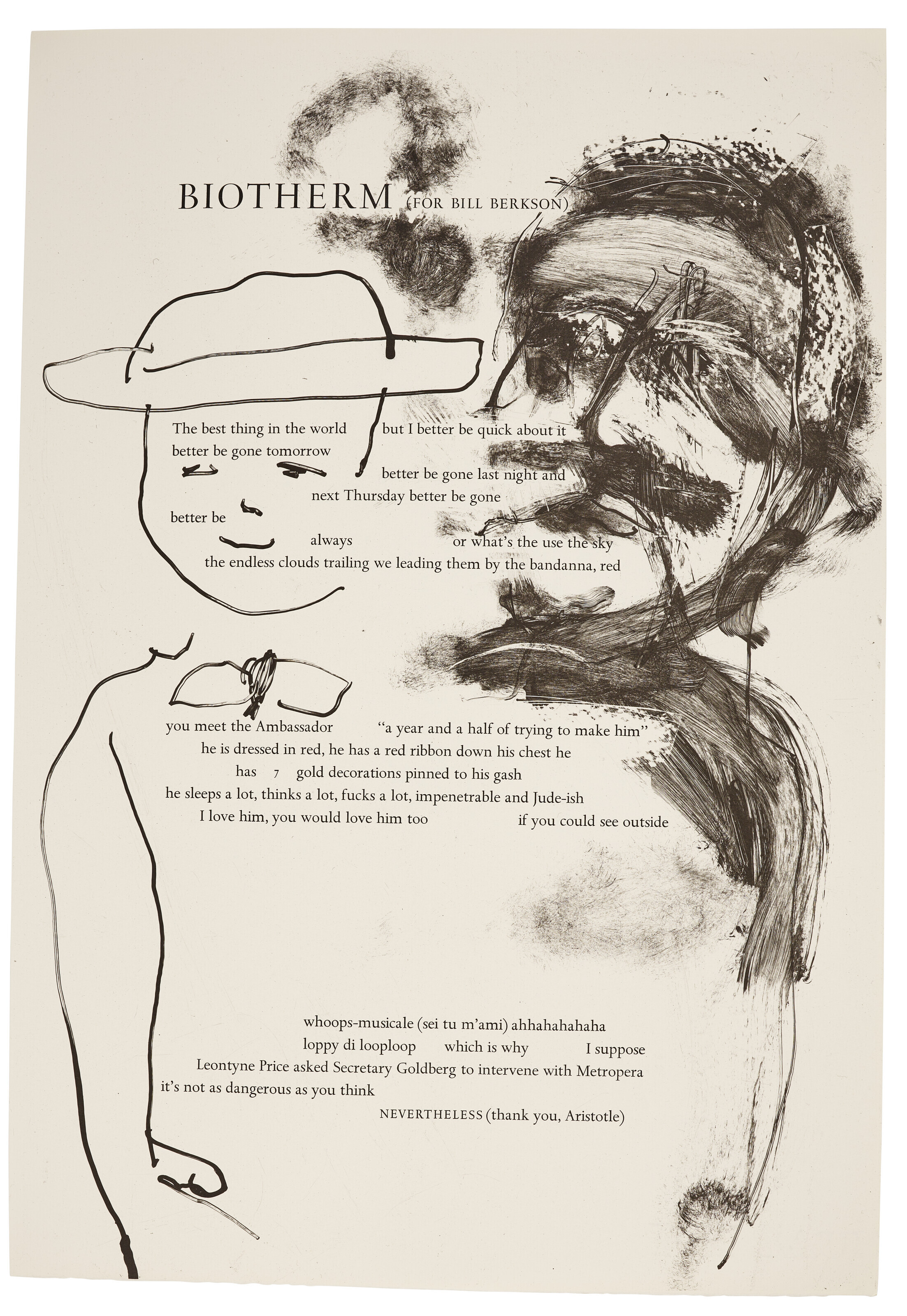 Jim Dine — Фрэнк О'Хара, Biotherm (для Билла Берксона), изображение 3