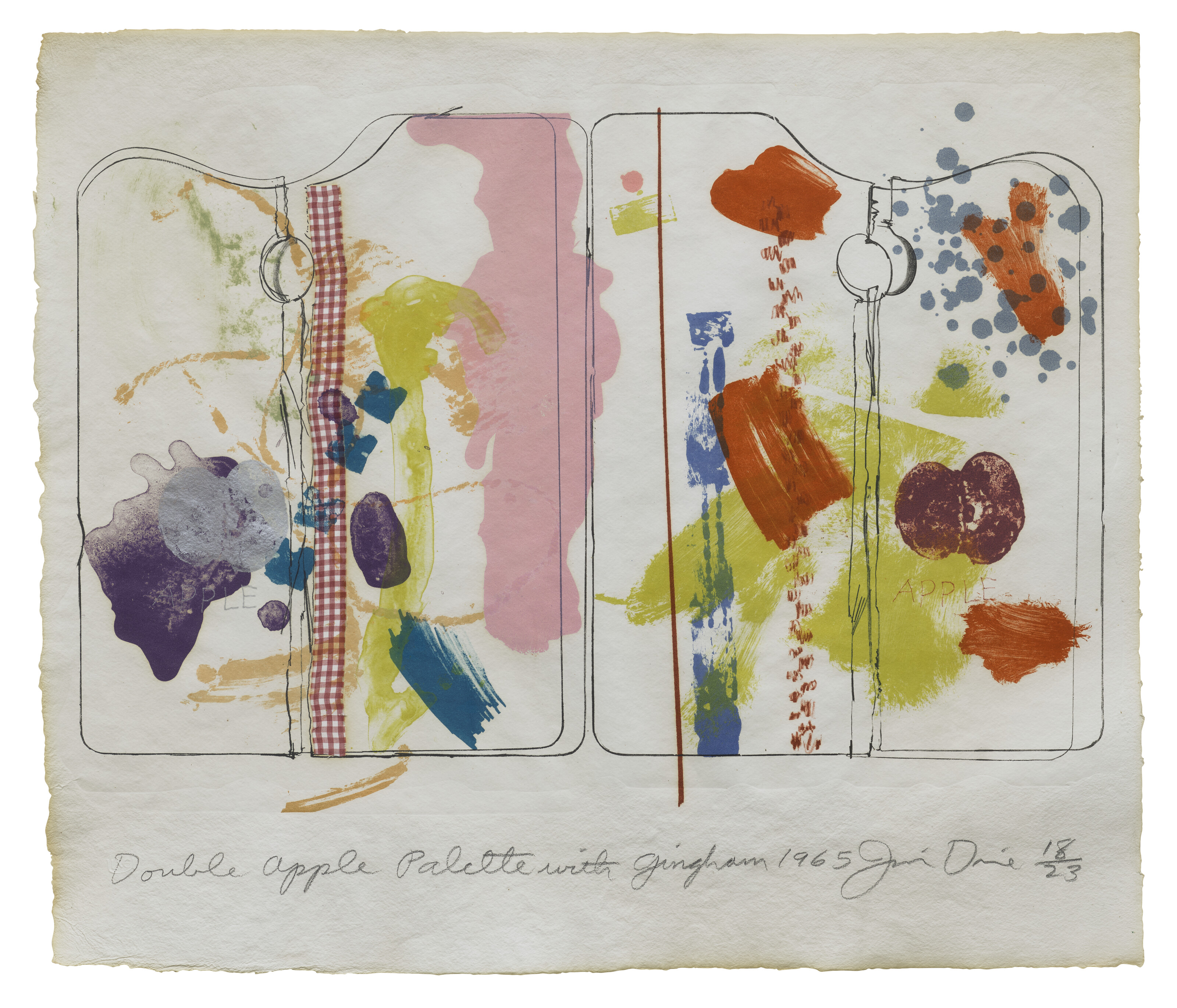 Jim Dine — Двойная Яблочная палитра в клетку