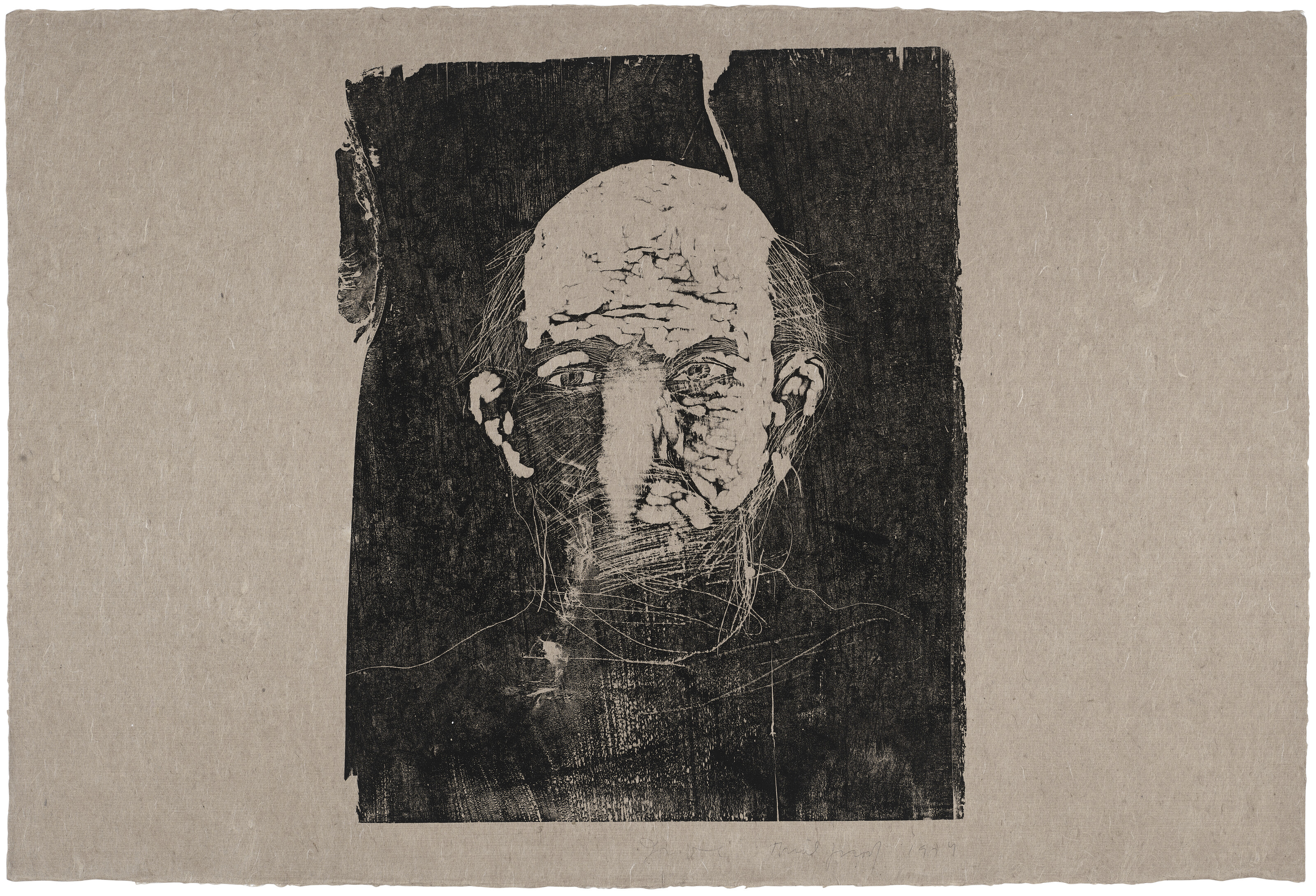 Jim Dine — Автопортрет, гравюра на дереве