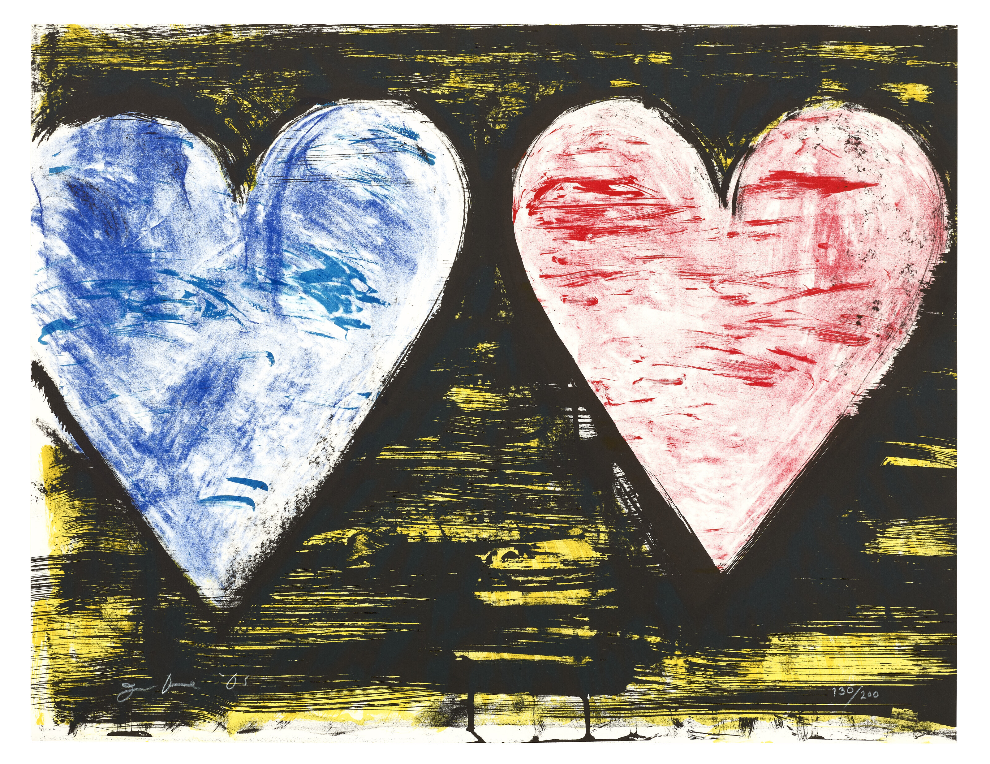 Jim Dine — "Два сердца на закате", из сюиты 2005 года