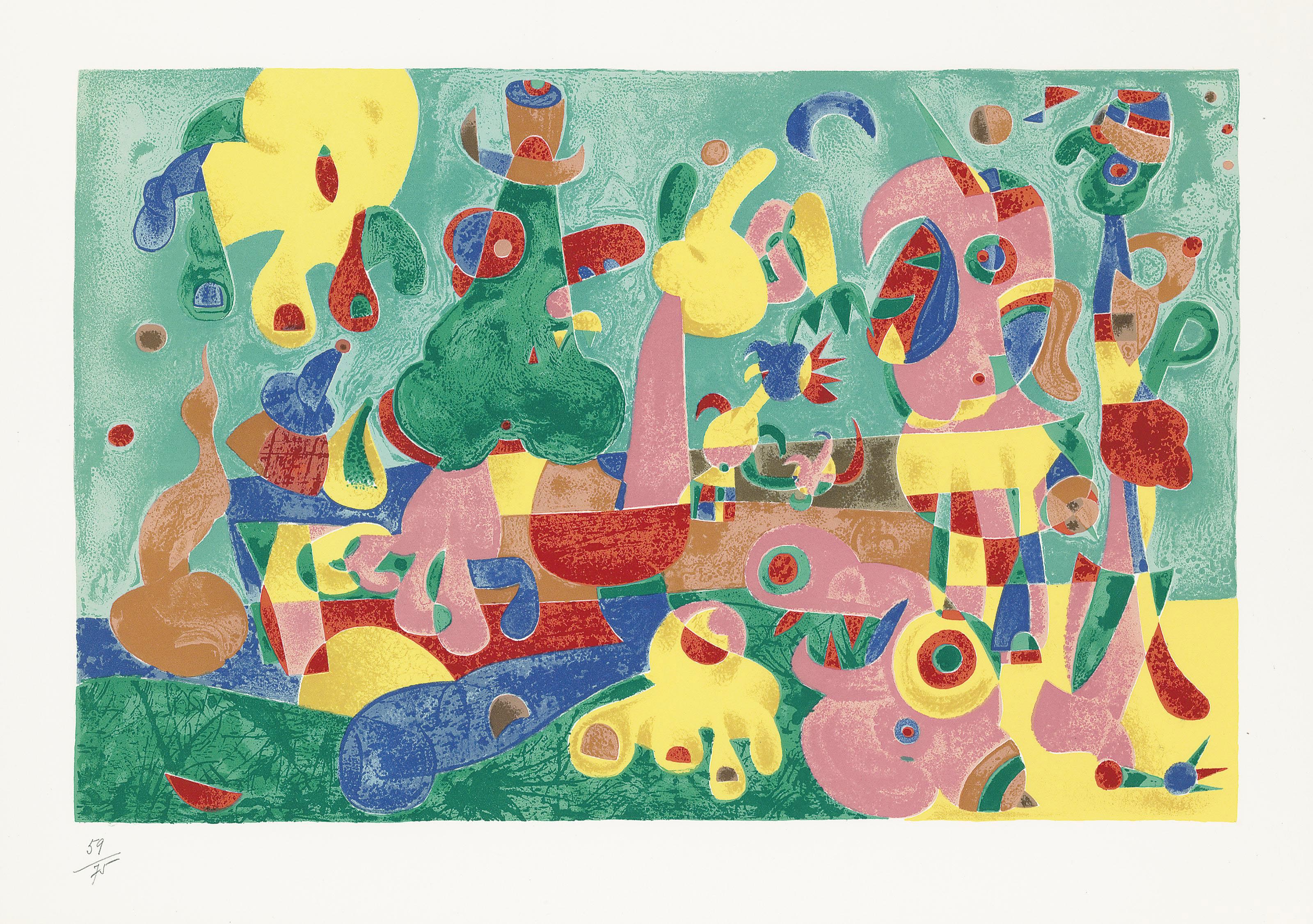 Joan Miró — "Сюиты для короля", редакция журнала "Tériade", Париж, 1966 (Т. 460-498; С. 108), изображение 3