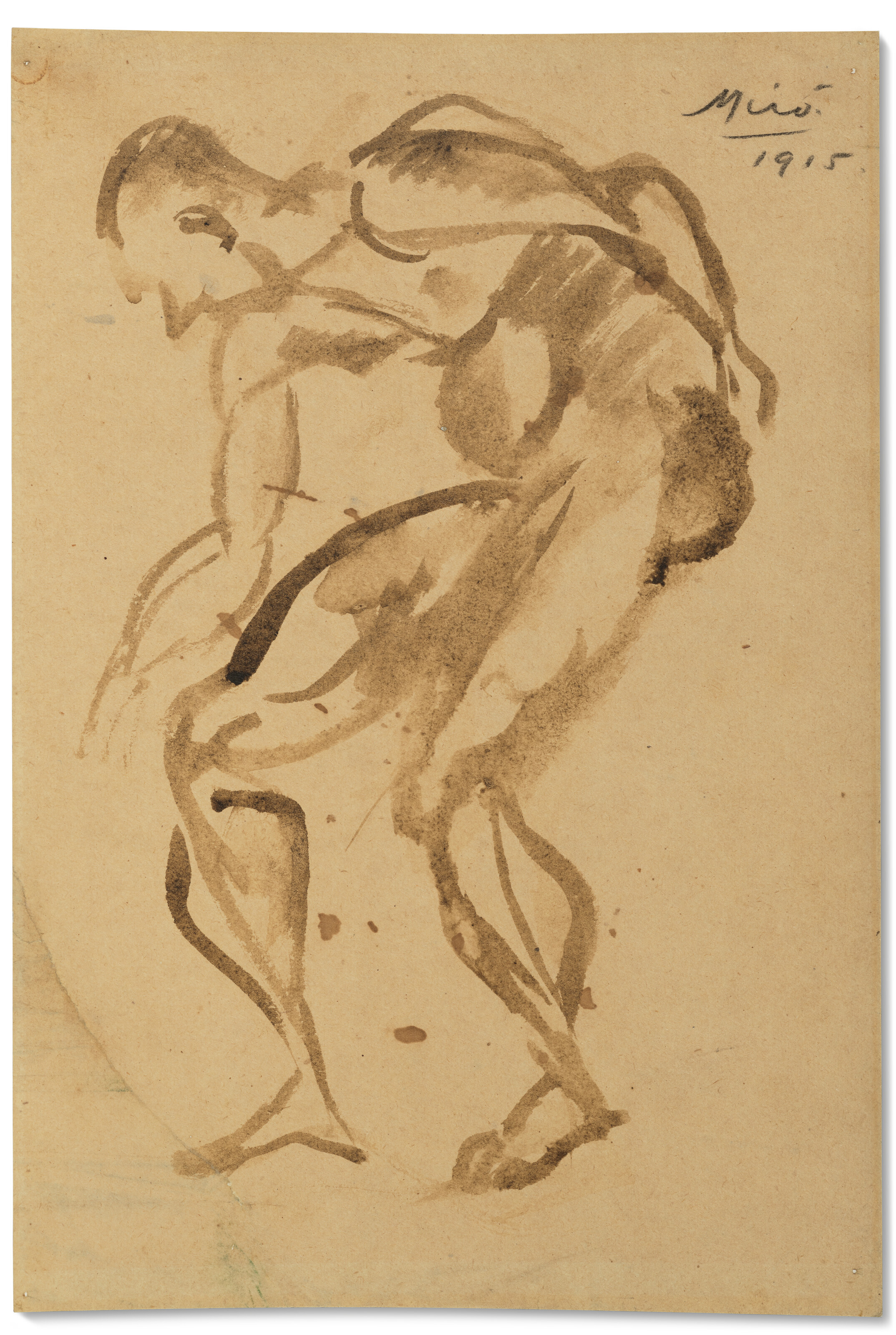 Joan Miró — Без названия (Обнаженная, наклонившаяся вперед в профиль), изображение 2