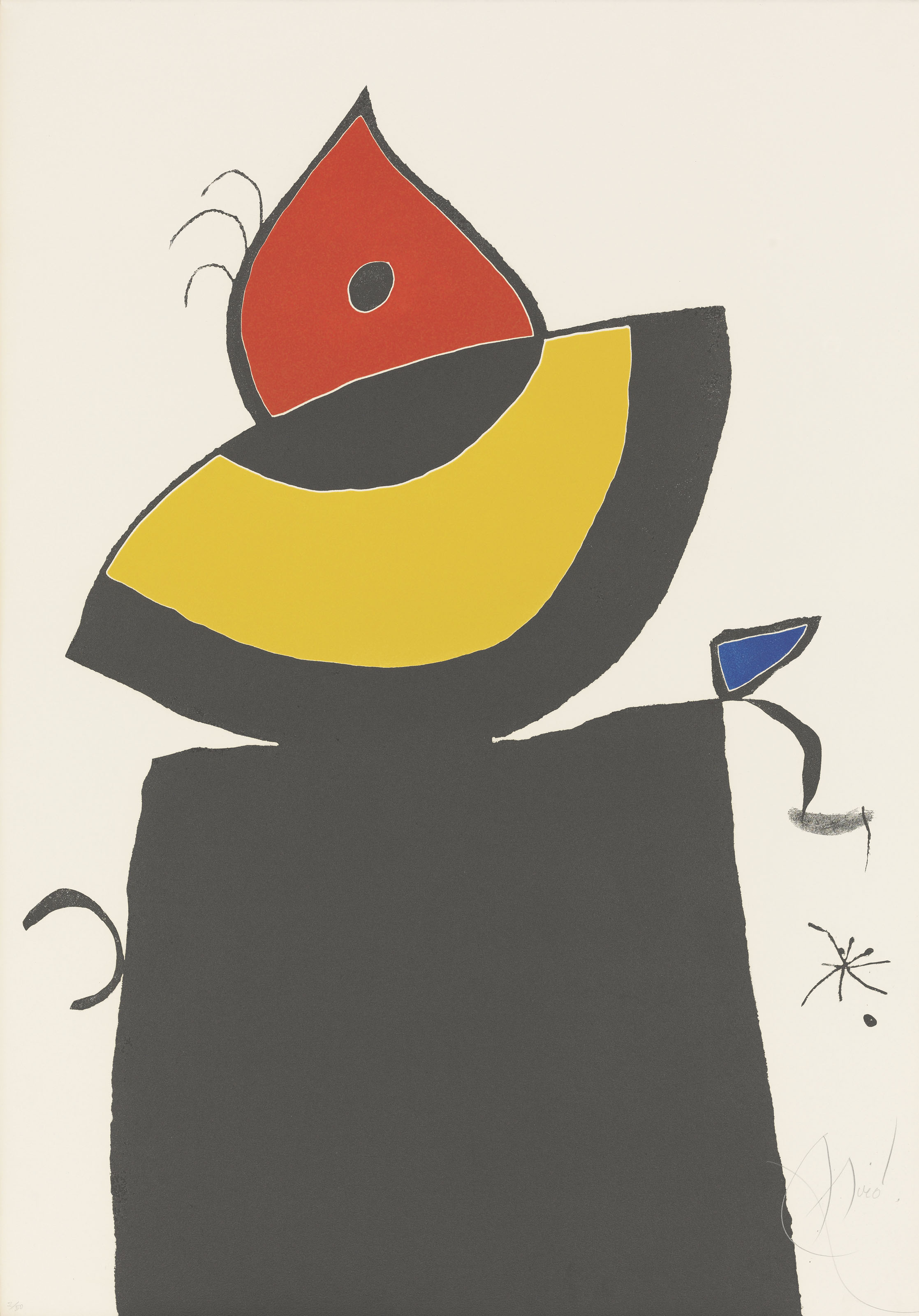 Joan Miró — Ж. В. Фуа, "Четыре цвета луны" (D. 822-826; C. books 213), изображение 2