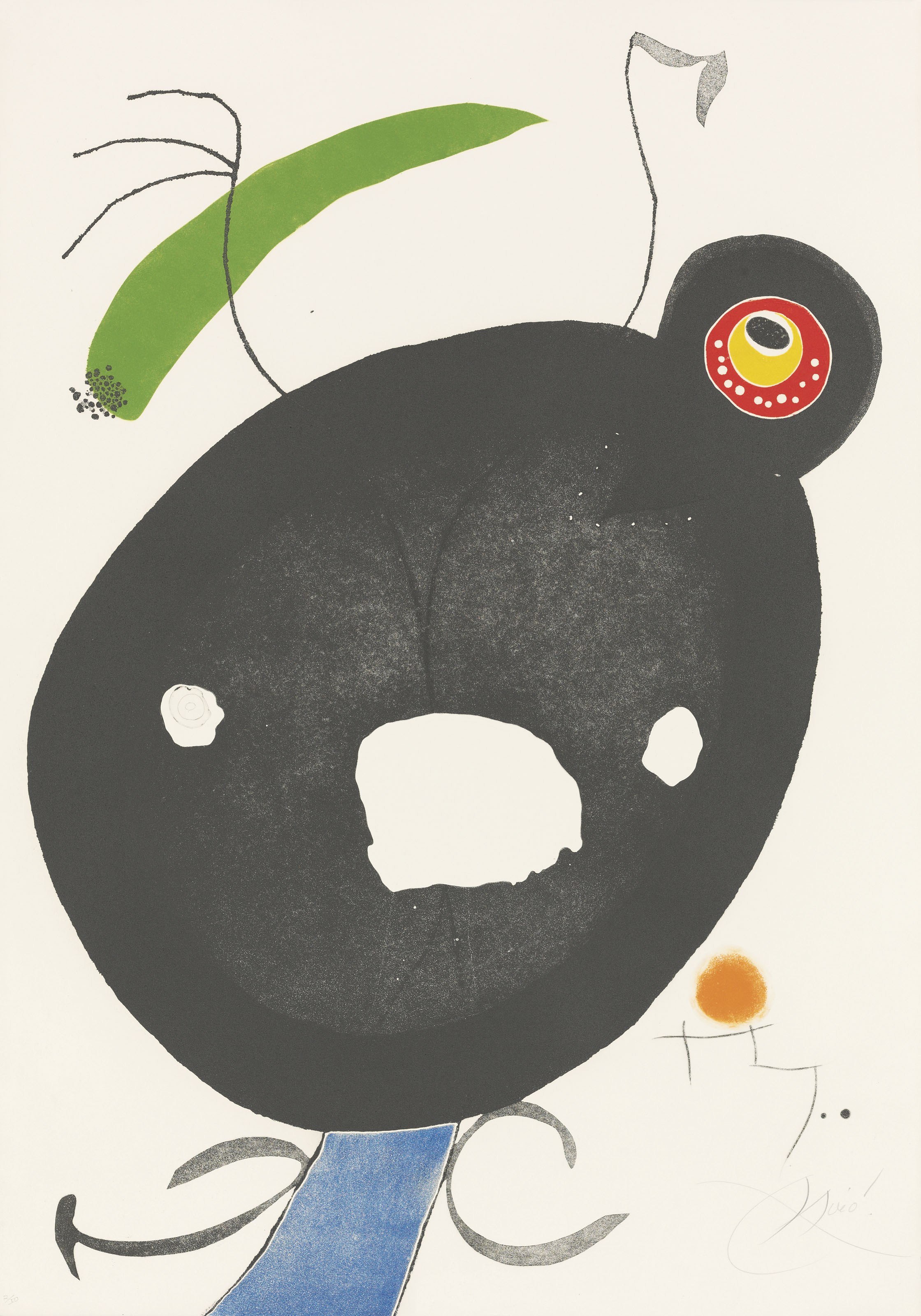 Joan Miró — Ж. В. Фуа, "Четыре цвета луны" (D. 822-826; C. books 213), изображение 3