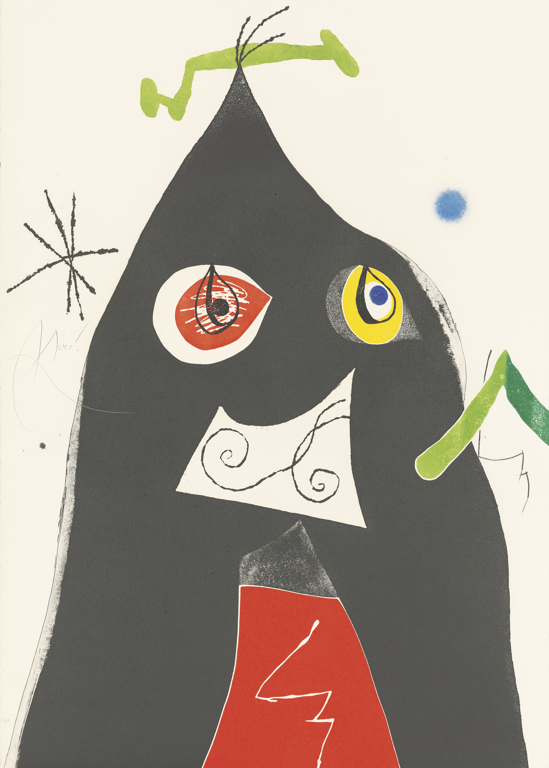 Joan Miró — Ж. В. Фуа, "Четыре цвета луны" (D. 822-826; C. books 213), изображение 4