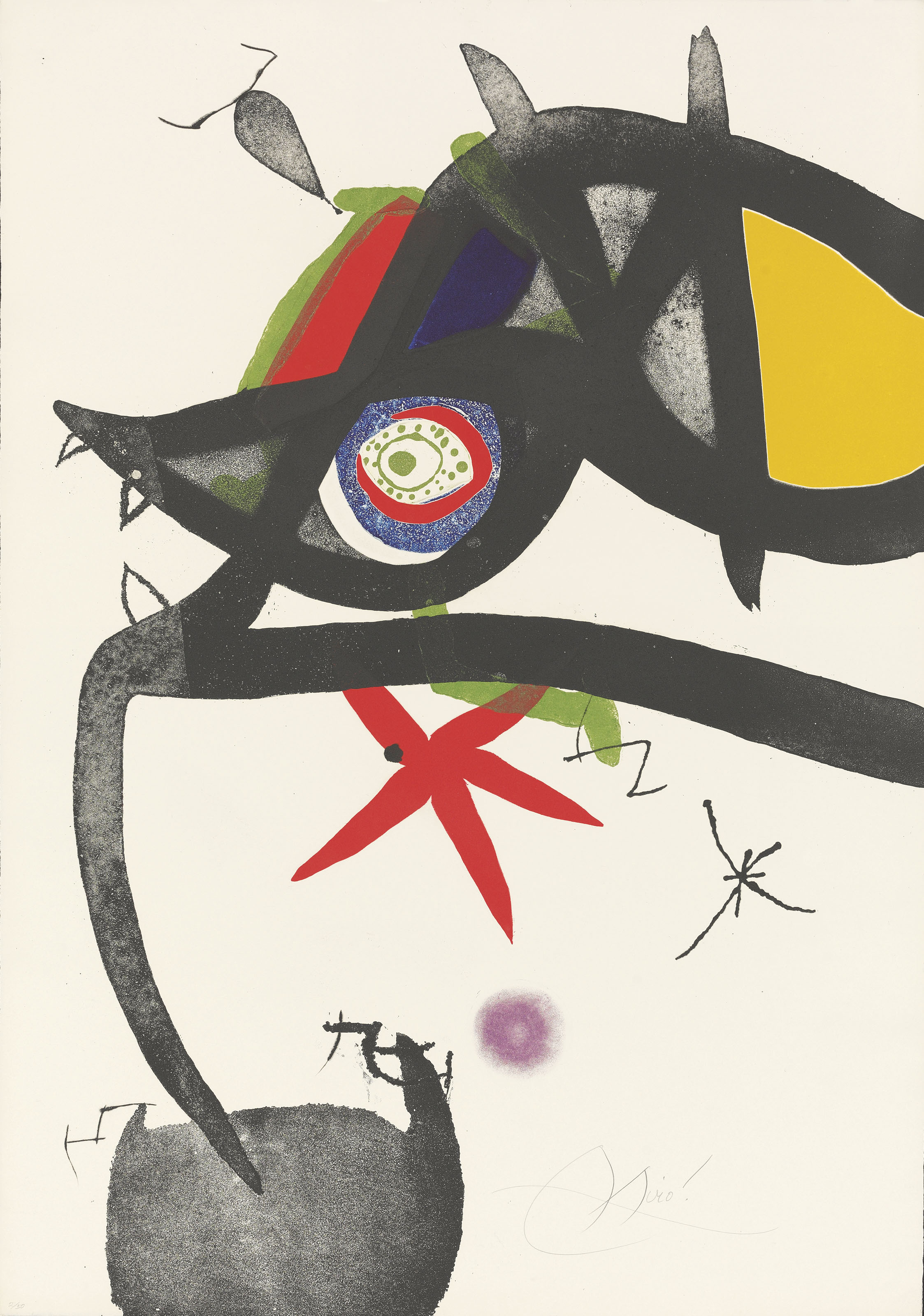 Joan Miró — Ж. В. Фуа, "Четыре цвета луны" (D. 822-826; C. books 213), изображение 5