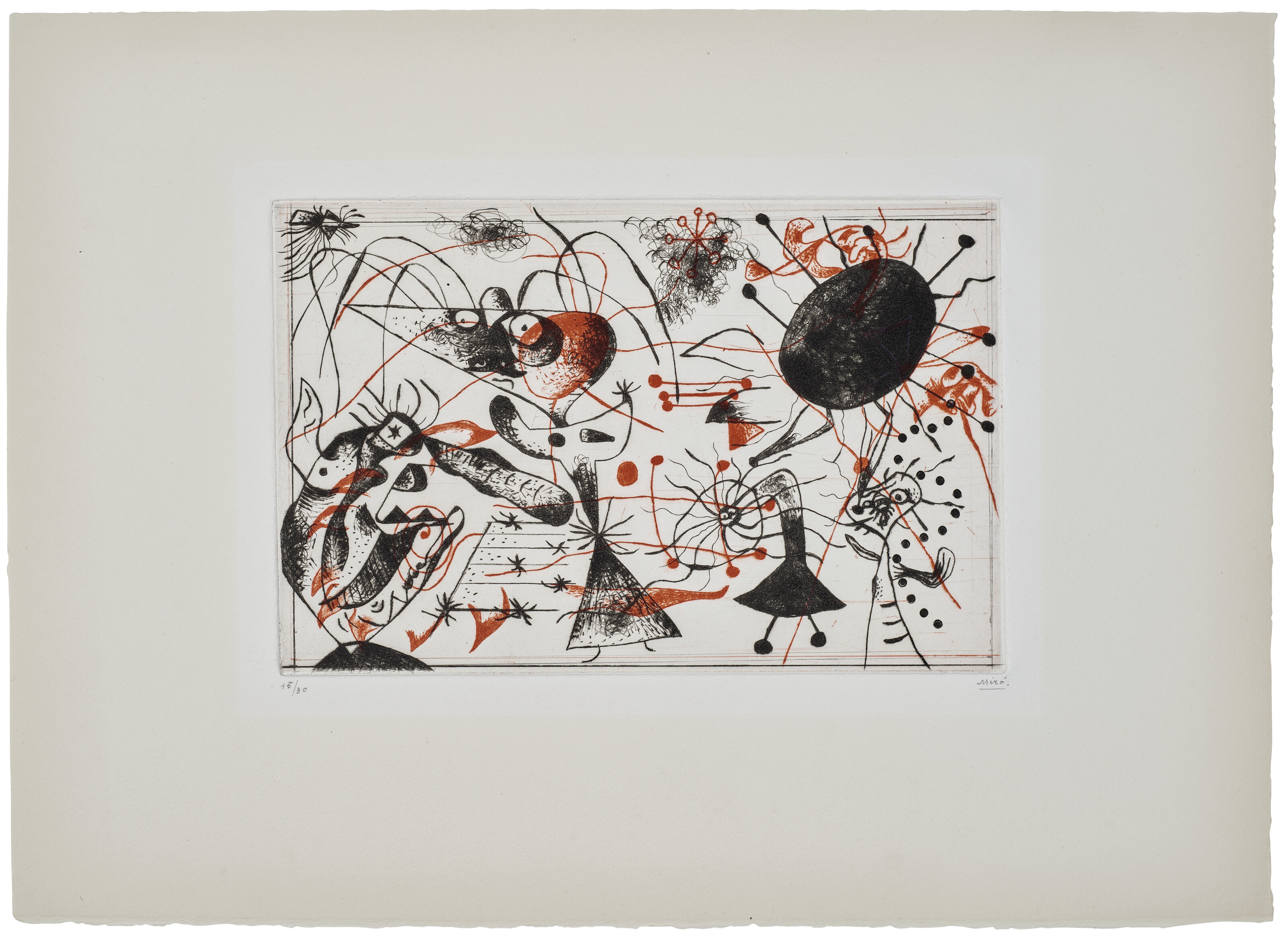 Joan Miró — Одна тарелка от: Série noire et rouge, изображение 3