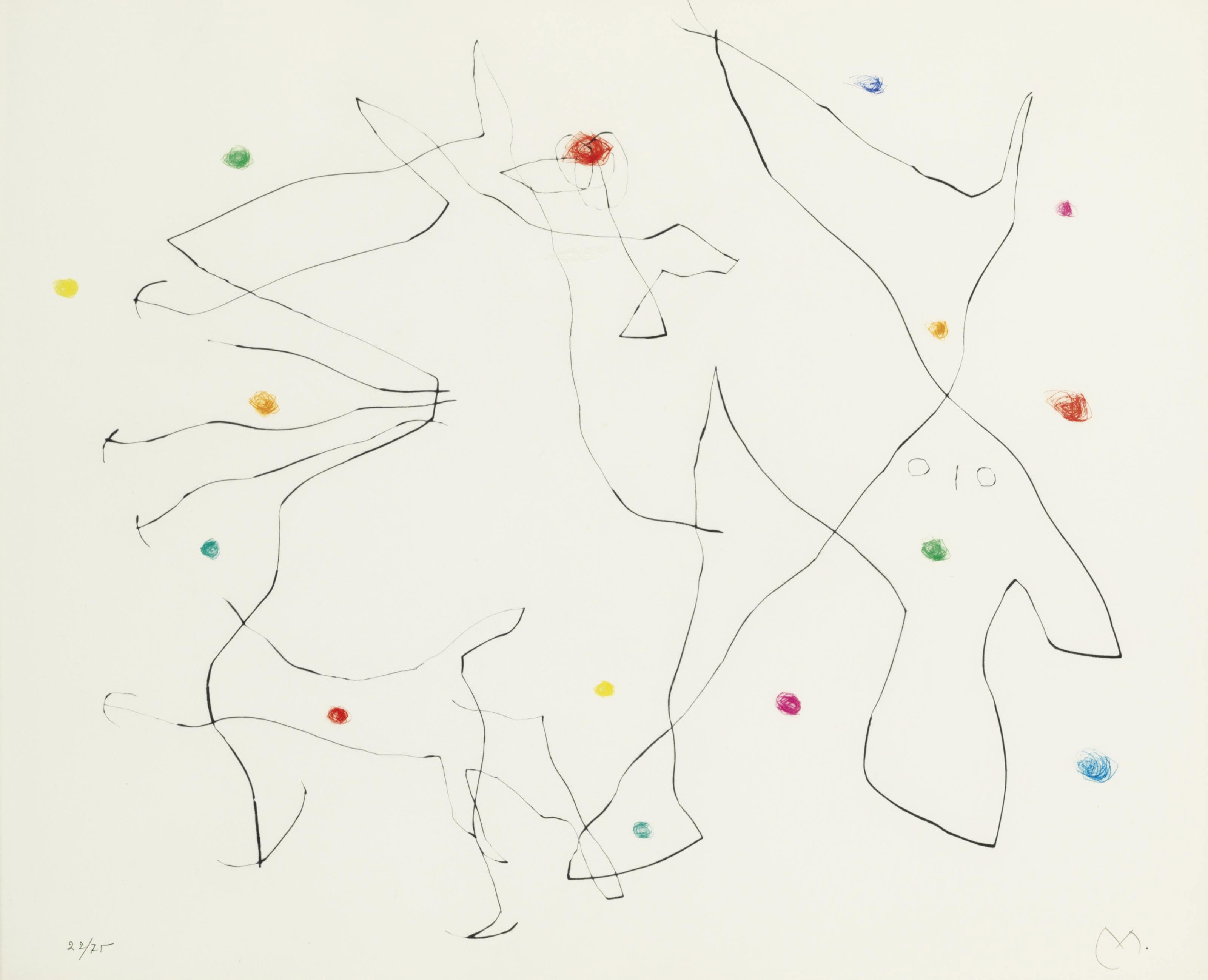 Joan Miró — Рене Шар, "Поток любви", главный редактор, Париж, 1964 (стр. 370-386; С. 88), изображение 2