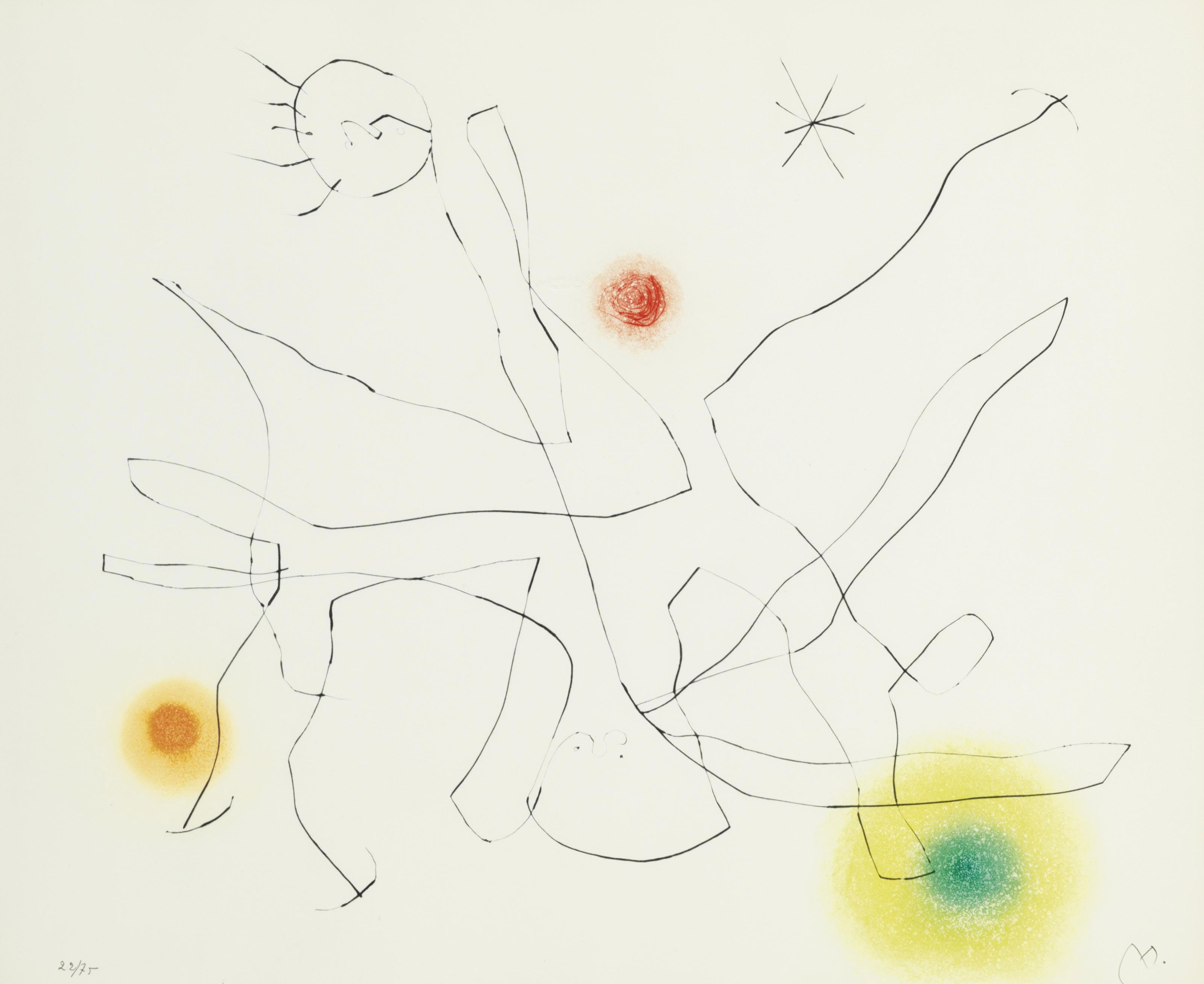 Joan Miró — Рене Шар, "Поток любви", главный редактор, Париж, 1964 (стр. 370-386; С. 88), изображение 3