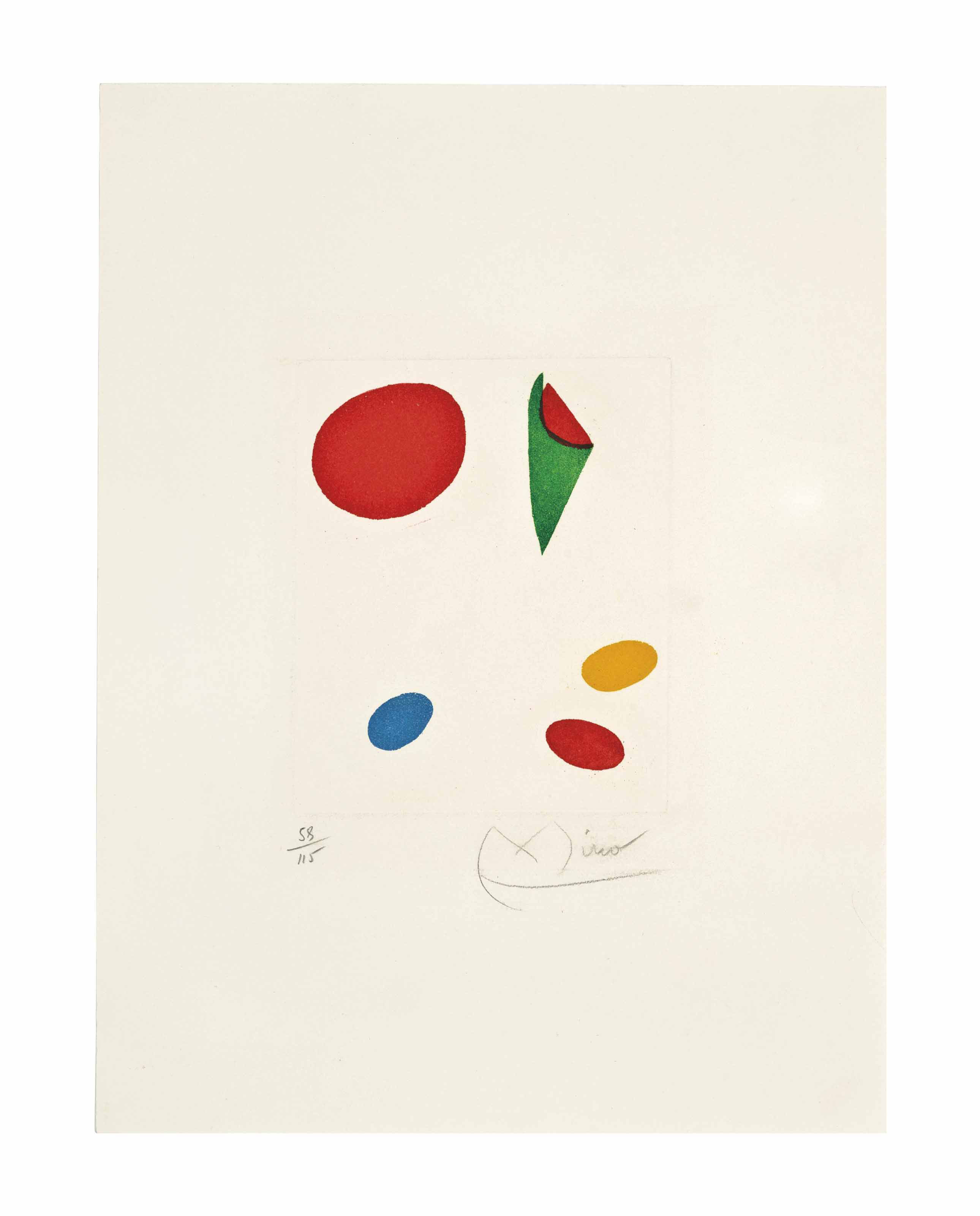Joan Miró — Одна тарелка от: Le Vent Parmi les Roseaux (Дюпен II.547)
