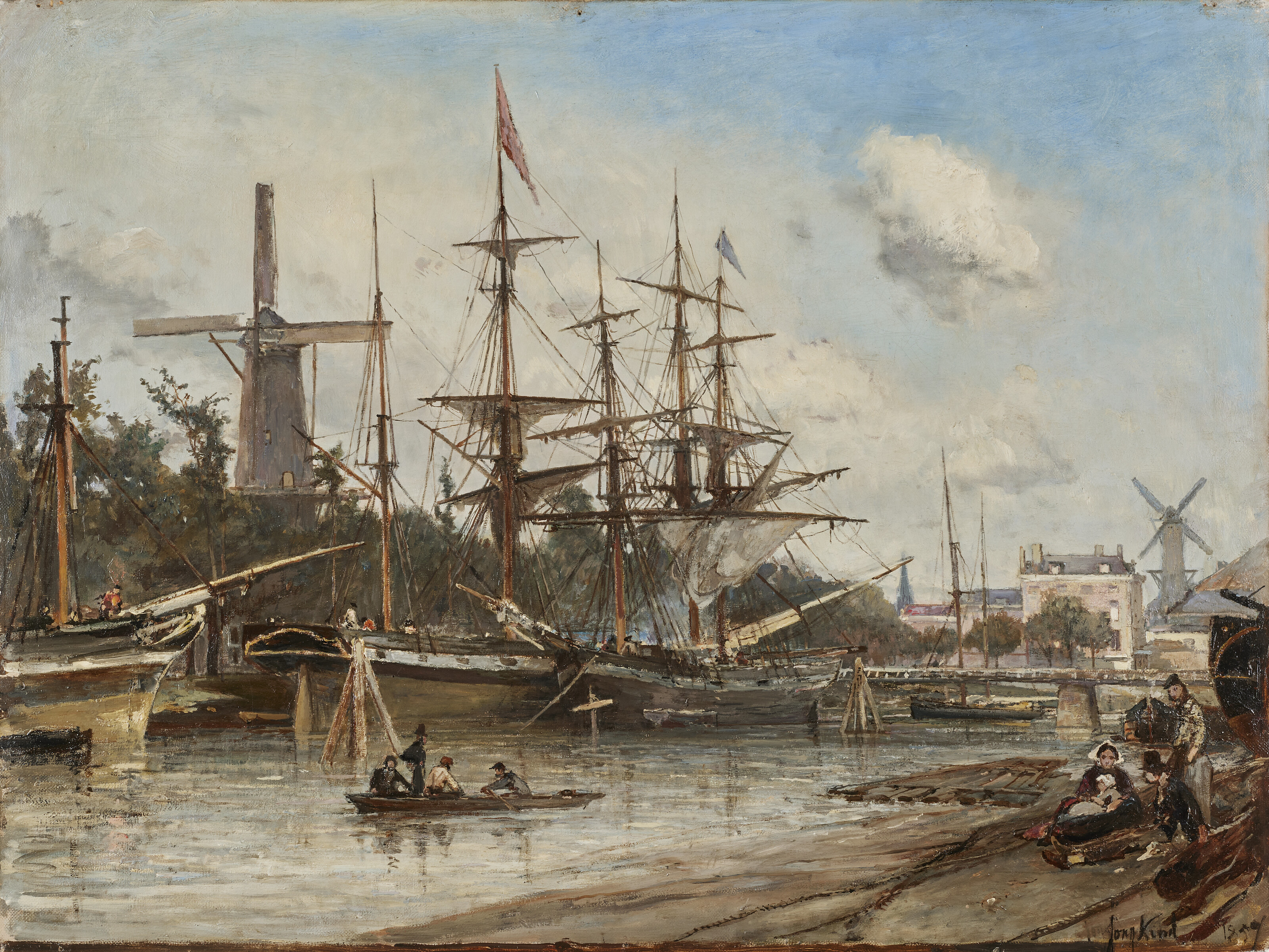 Johan Barthold Jongkind — Замок в порту Роттердама