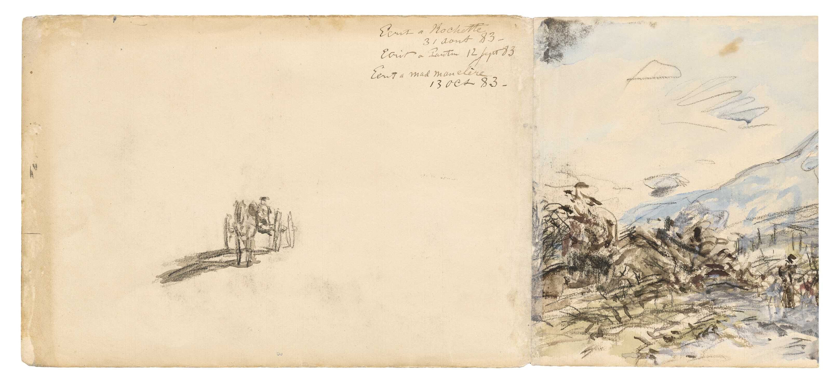 Johan Barthold Jongkind — Свадьба Дофина (прямая ; оборотная сторона), изображение 3