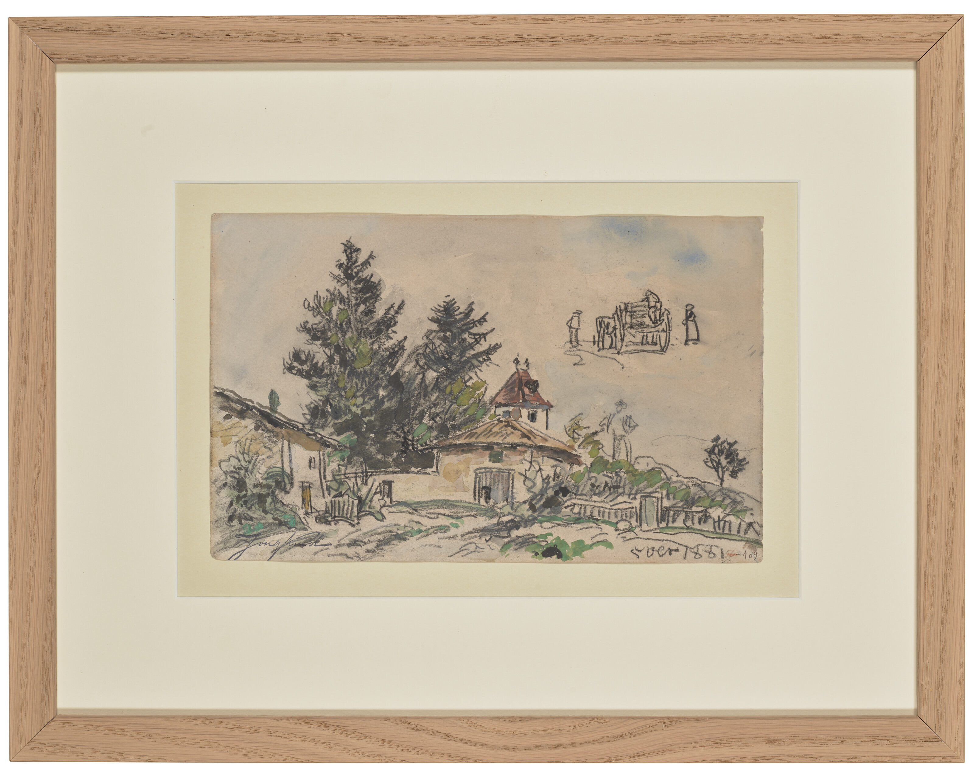 Johan Barthold Jongkind — Кот-Сент-Андре ( прямая ; оборотная сторона ), изображение 4
