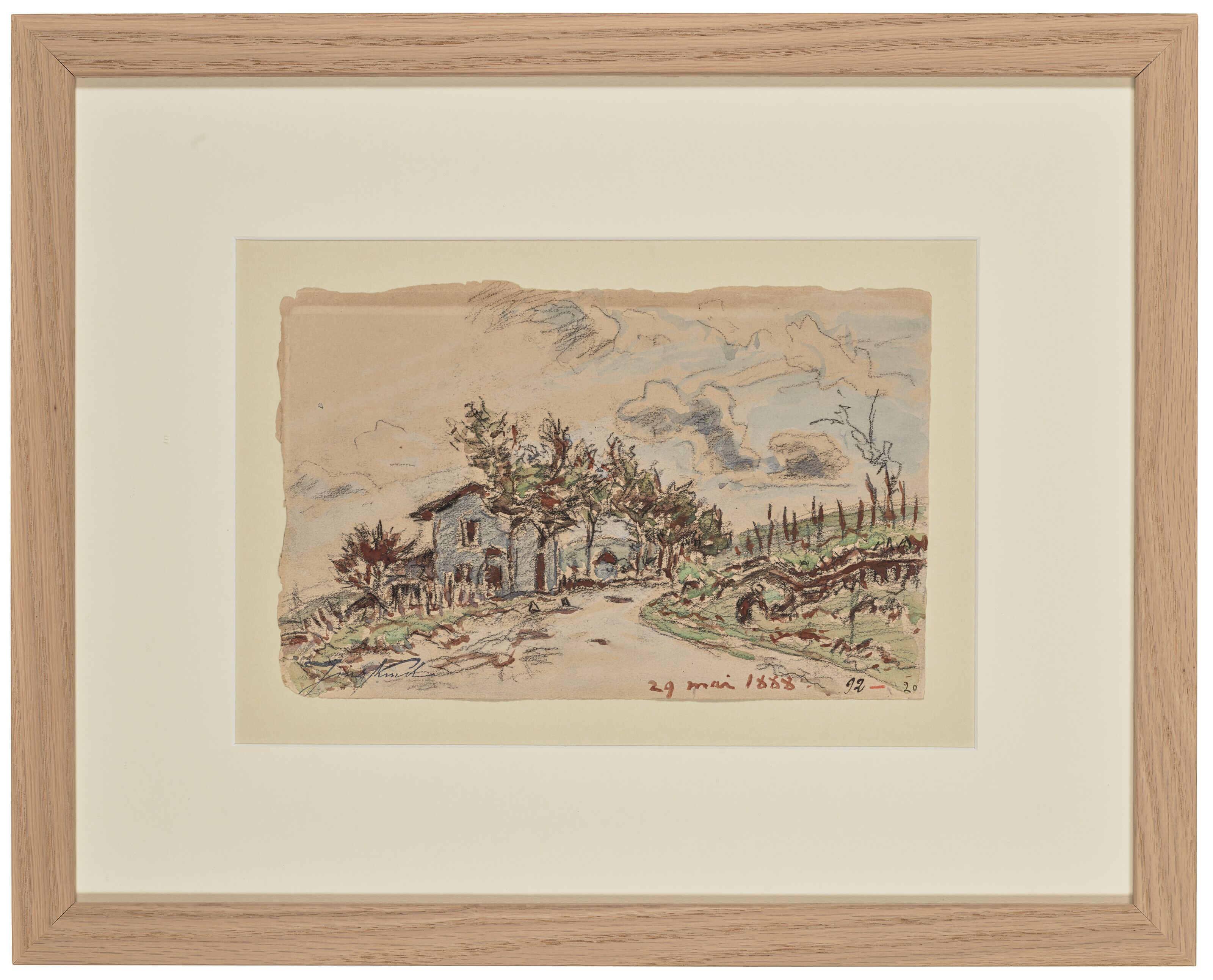 Johan Barthold Jongkind — Хамо-пре-де-ла-Кот-Сент-Андре ( справа ); Круа-Сулье-де-ла-Кот-Сент-Андре ( сзади ), изображение 4