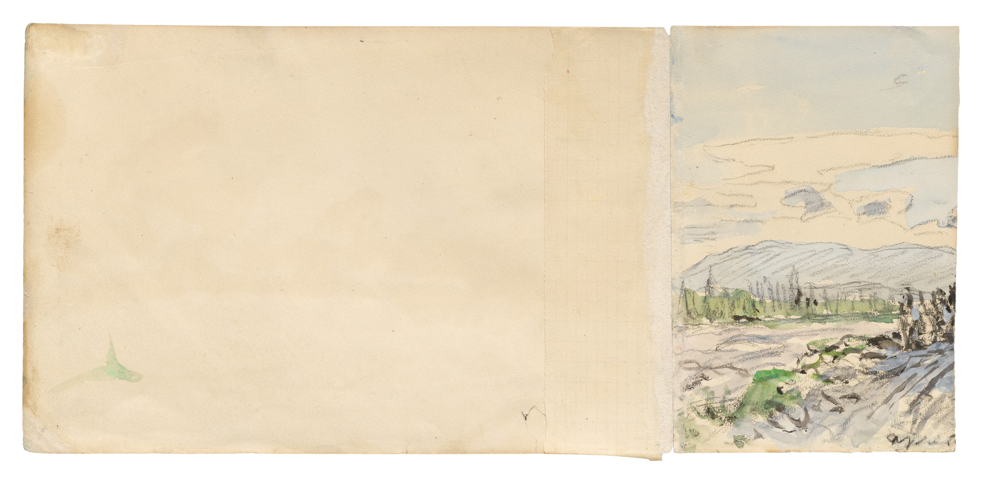 Johan Barthold Jongkind — Дорога Бальбинов, Кот-Сент-Андре ( прямая ; оборотная сторона ), изображение 3