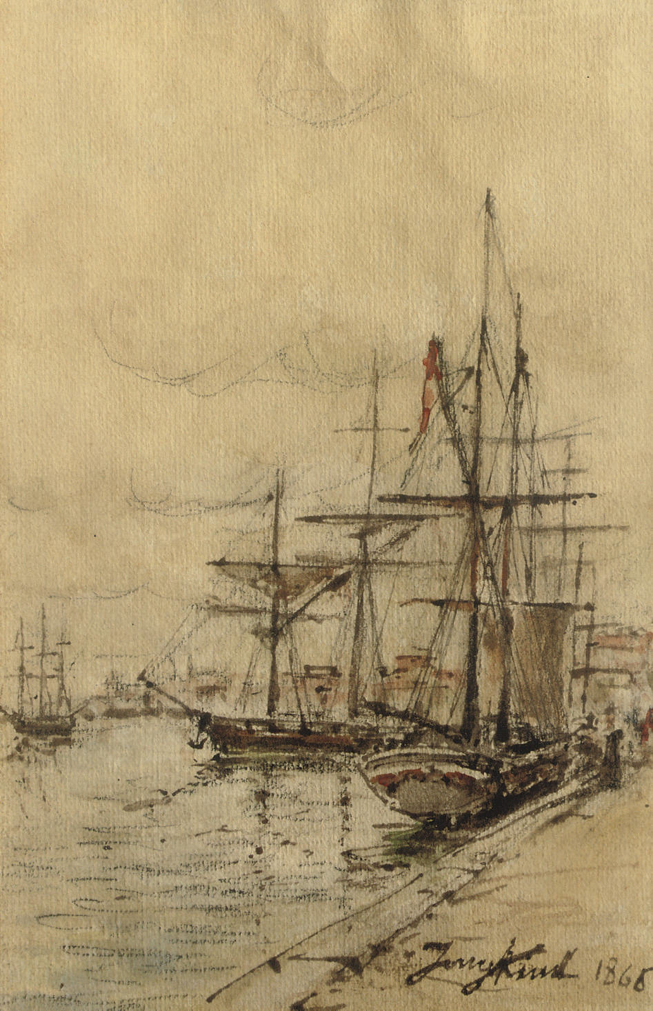 Johan Barthold Jongkind — Лодки в гавани