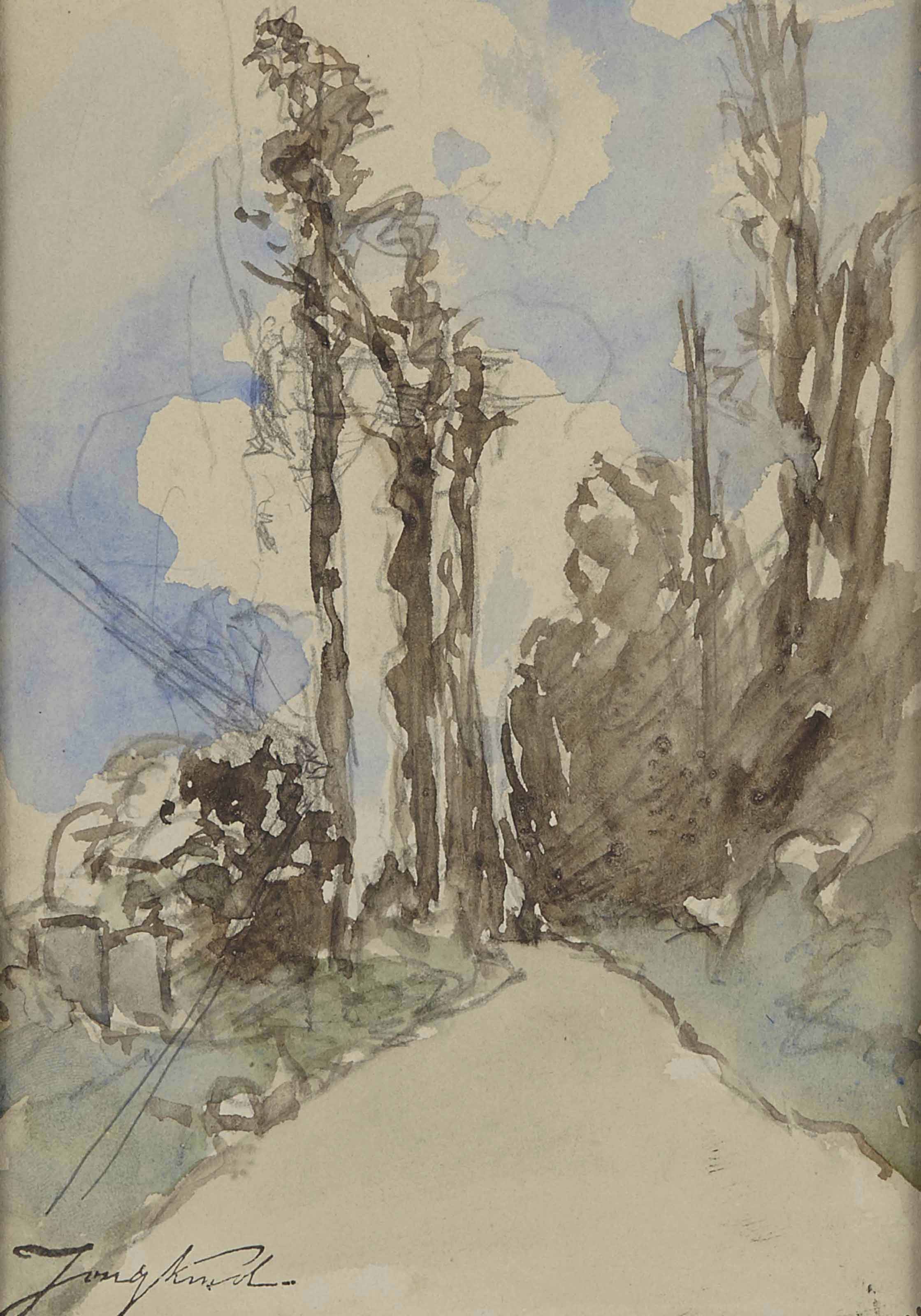 Johan Barthold Jongkind — Все из дерева и кроки, кроме платьев, муленов, вуалей (спереди и сзади)