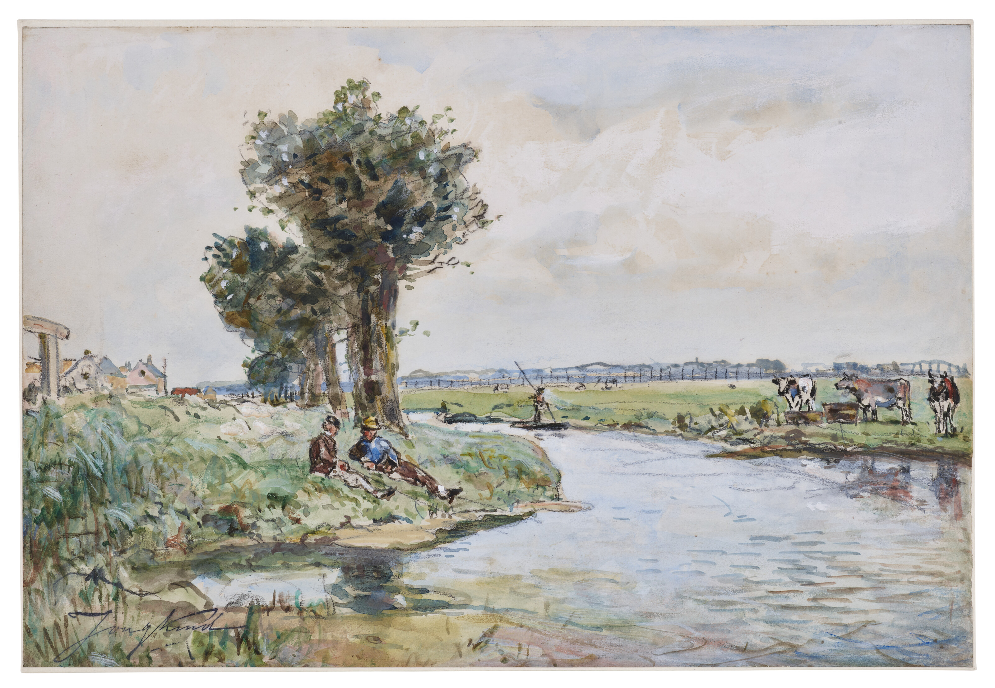 Johan Barthold Jongkind — На берегу реки