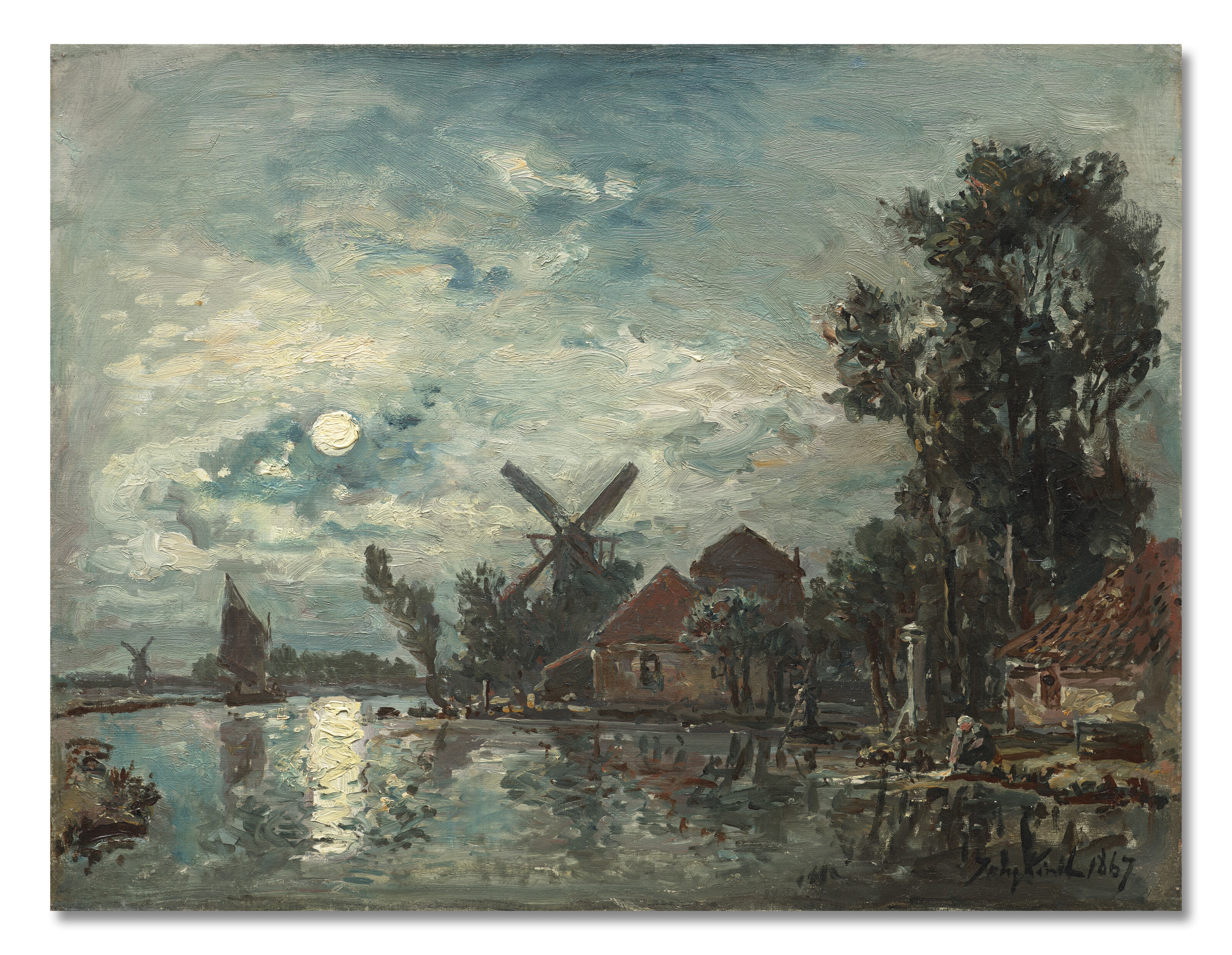 Johan Barthold Jongkind — Эффект луны на небе, Олланд