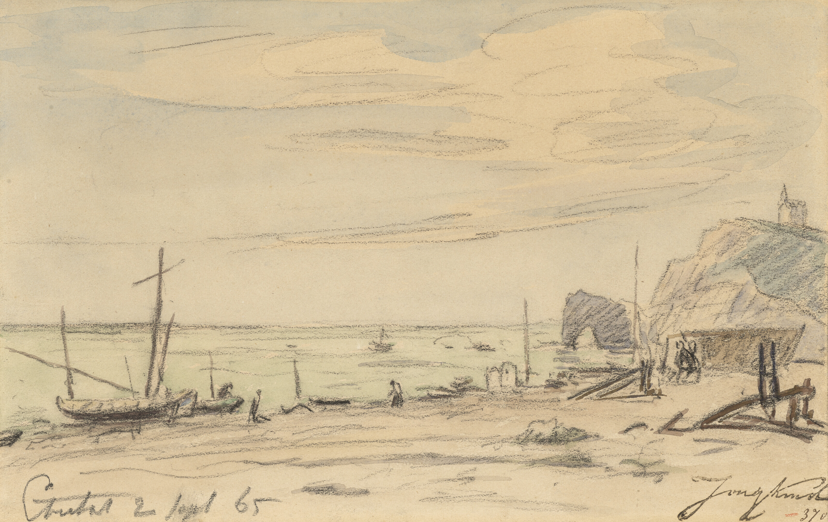 Johan Barthold Jongkind — Вид на международный пляж