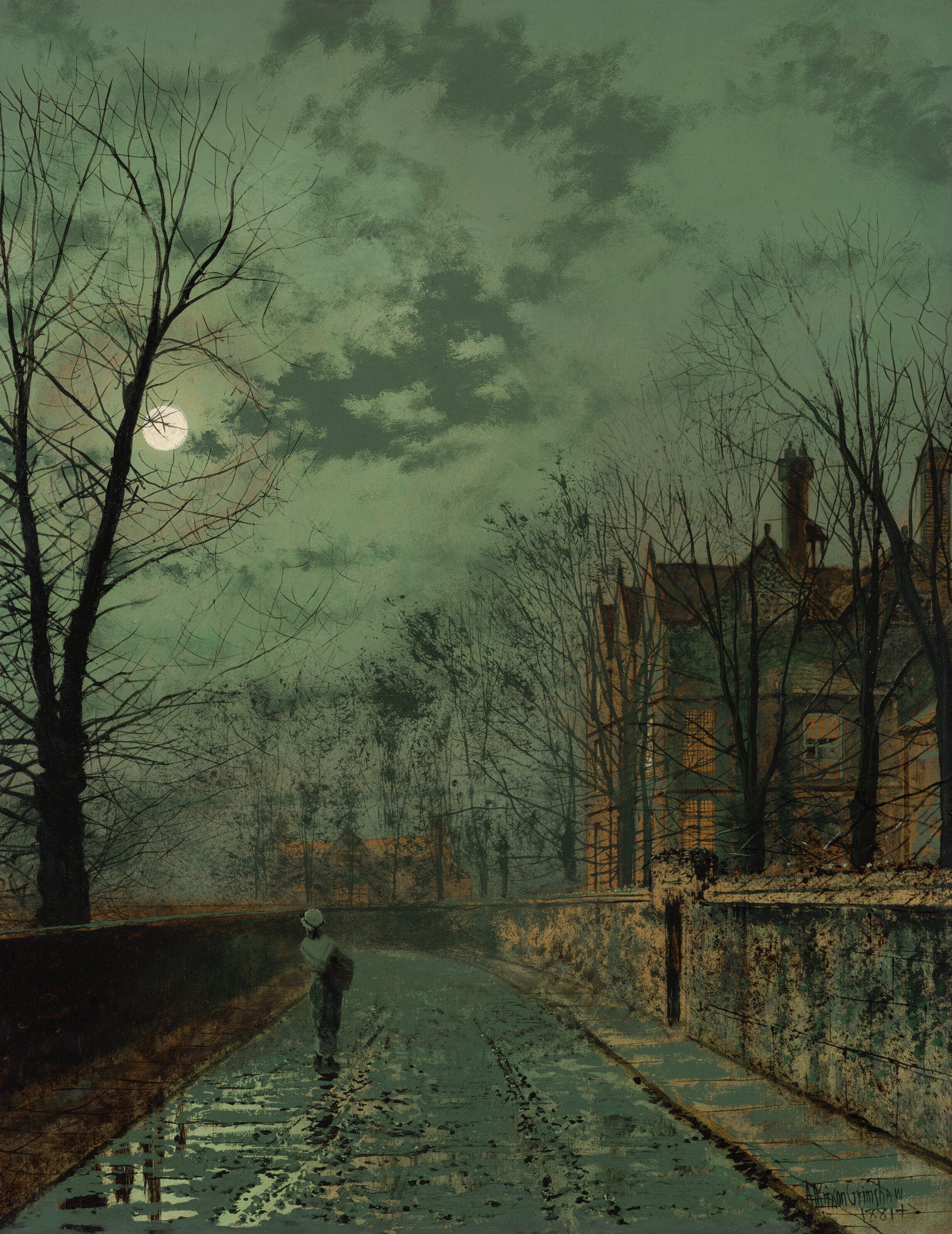 John Atkinson Grimshaw — Переулок недалеко от Честера, изображение 2