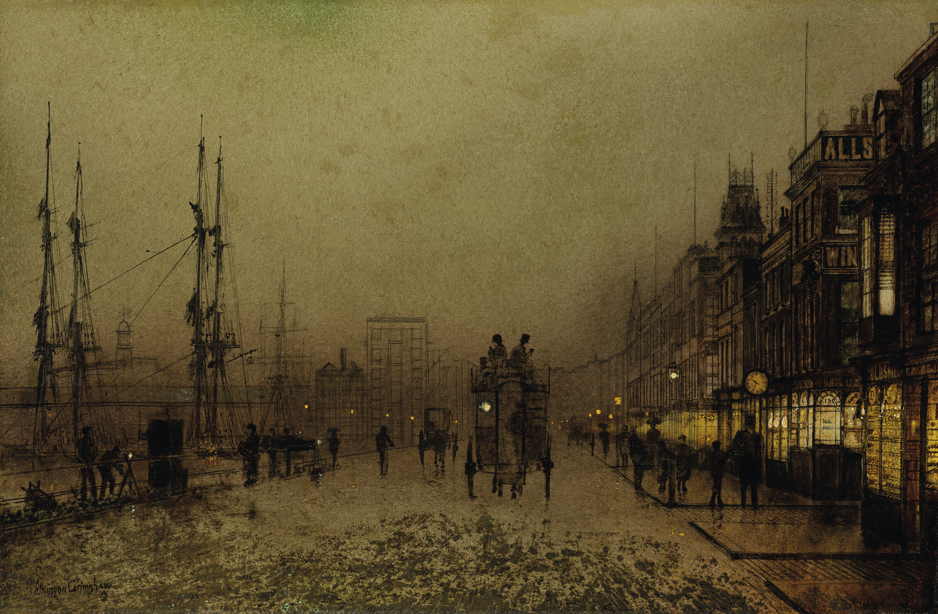 John Atkinson Grimshaw — Доки Глазго в сумерках