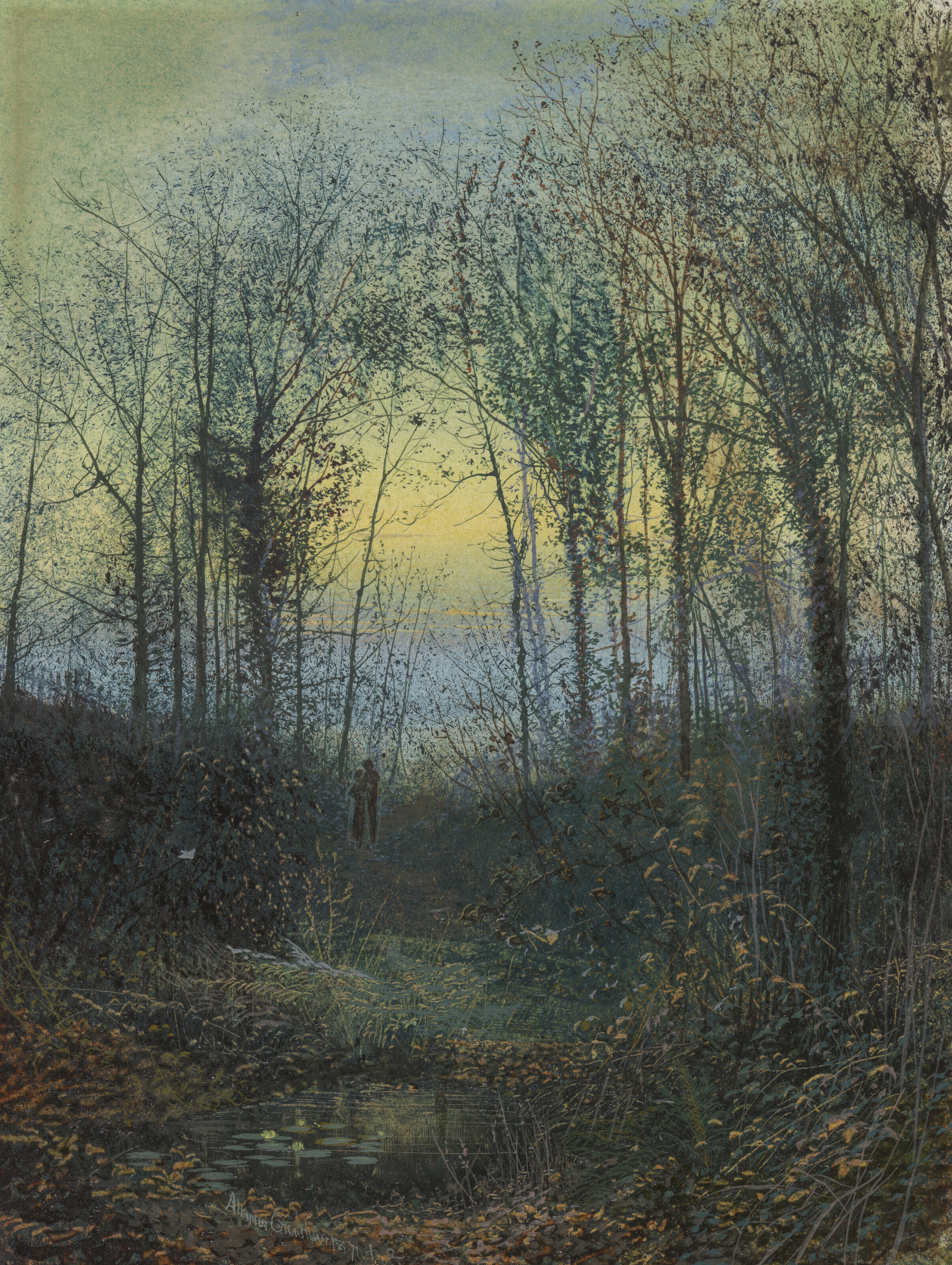 John Atkinson Grimshaw — Влюбленные в лесу
