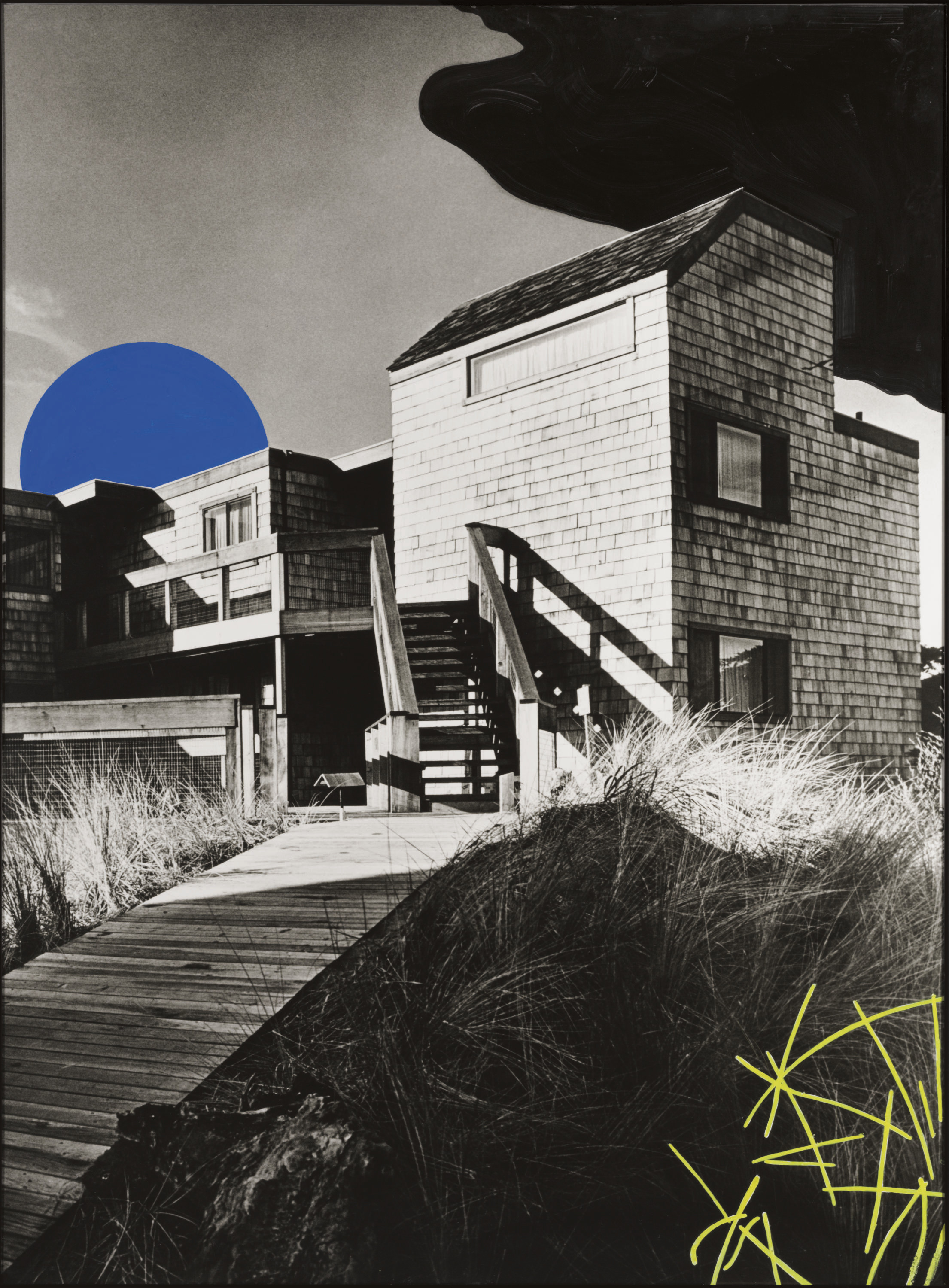 John Baldessari — Голубая луна, Черное облако (с зарослями)