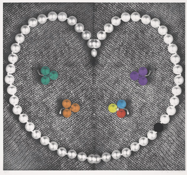 John Baldessari — Сердце (с жемчугом), из коллекции Independent Curators Incorporated (ICI), посвященной 15-летию издания (Коплан Гуровиц, 58)
