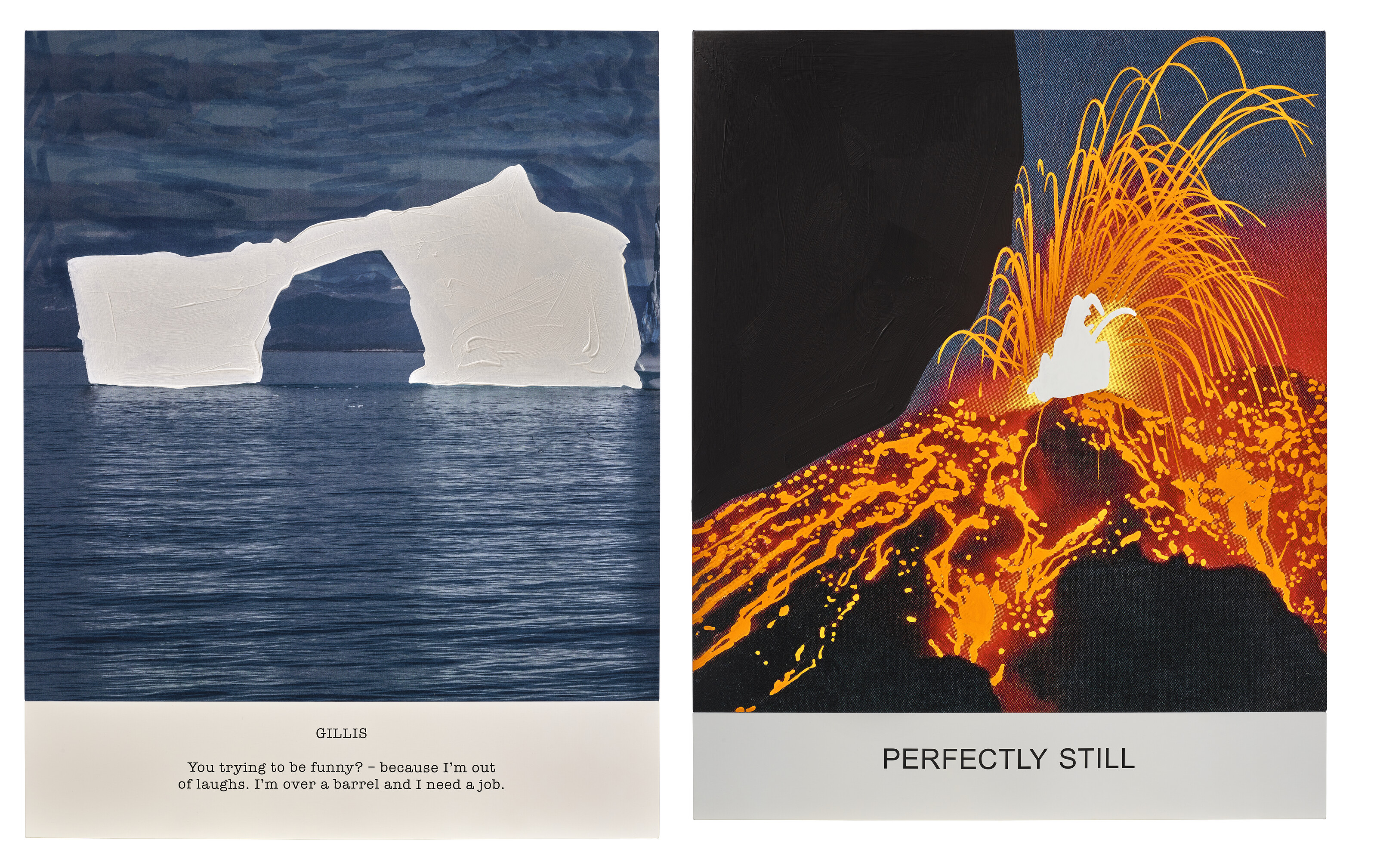John Baldessari — Серия "Горячее и холодное": ДЖИЛЛИАН, ты пытаешься быть смешной?.. СОВЕРШЕННО НЕПОДВИЖНО